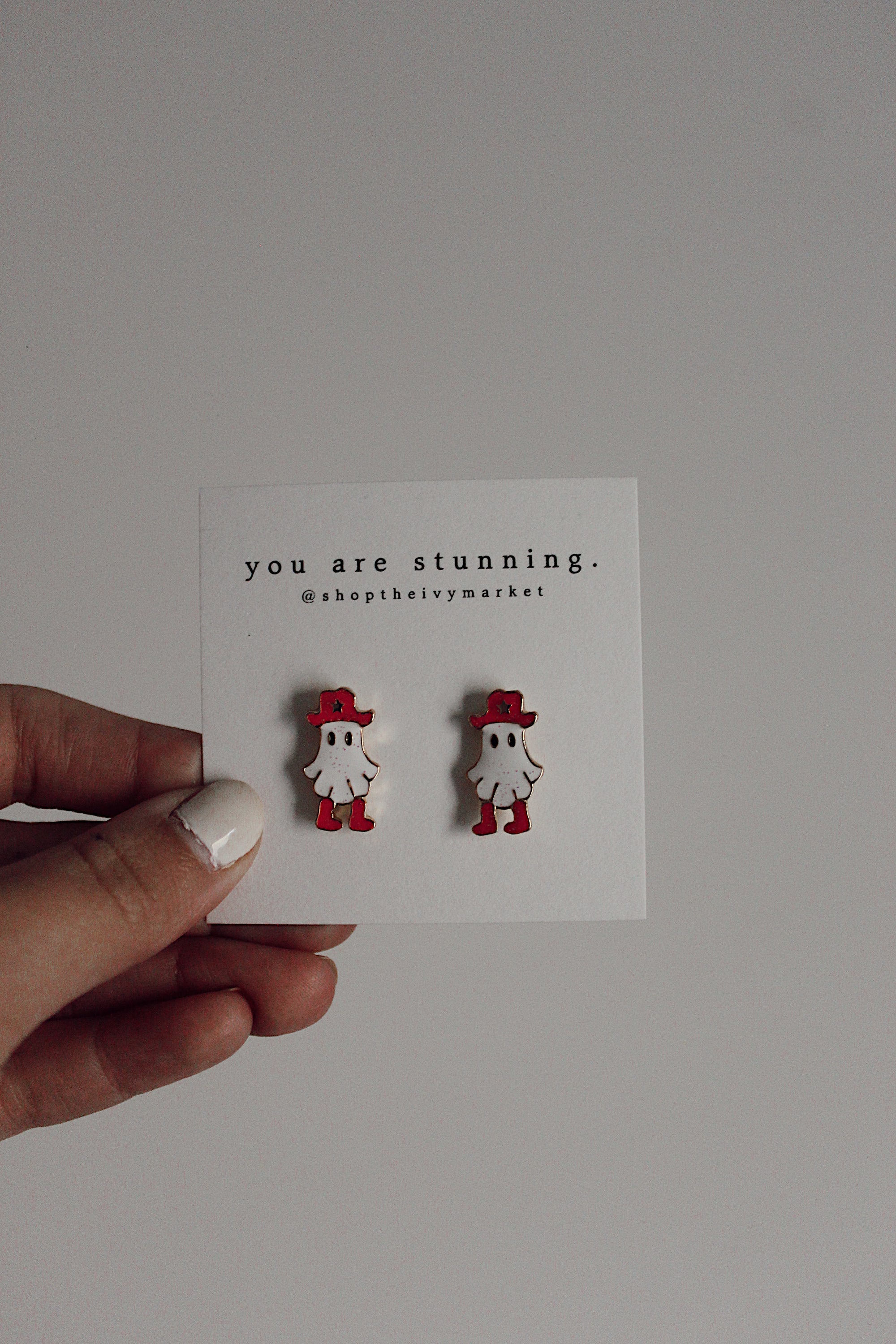 Cowgirl Ghost Stud Earrings