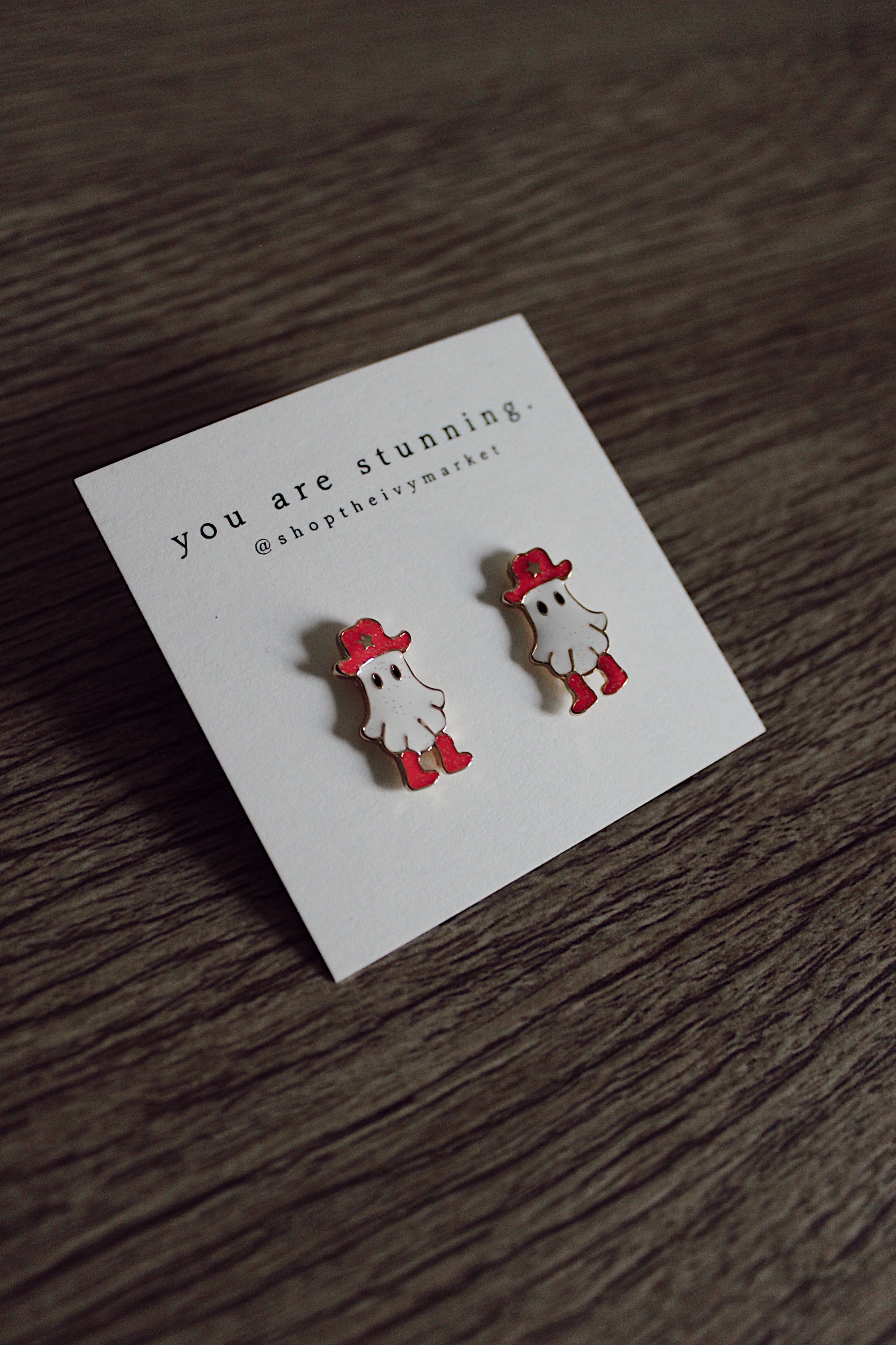 Cowgirl Ghost Stud Earrings