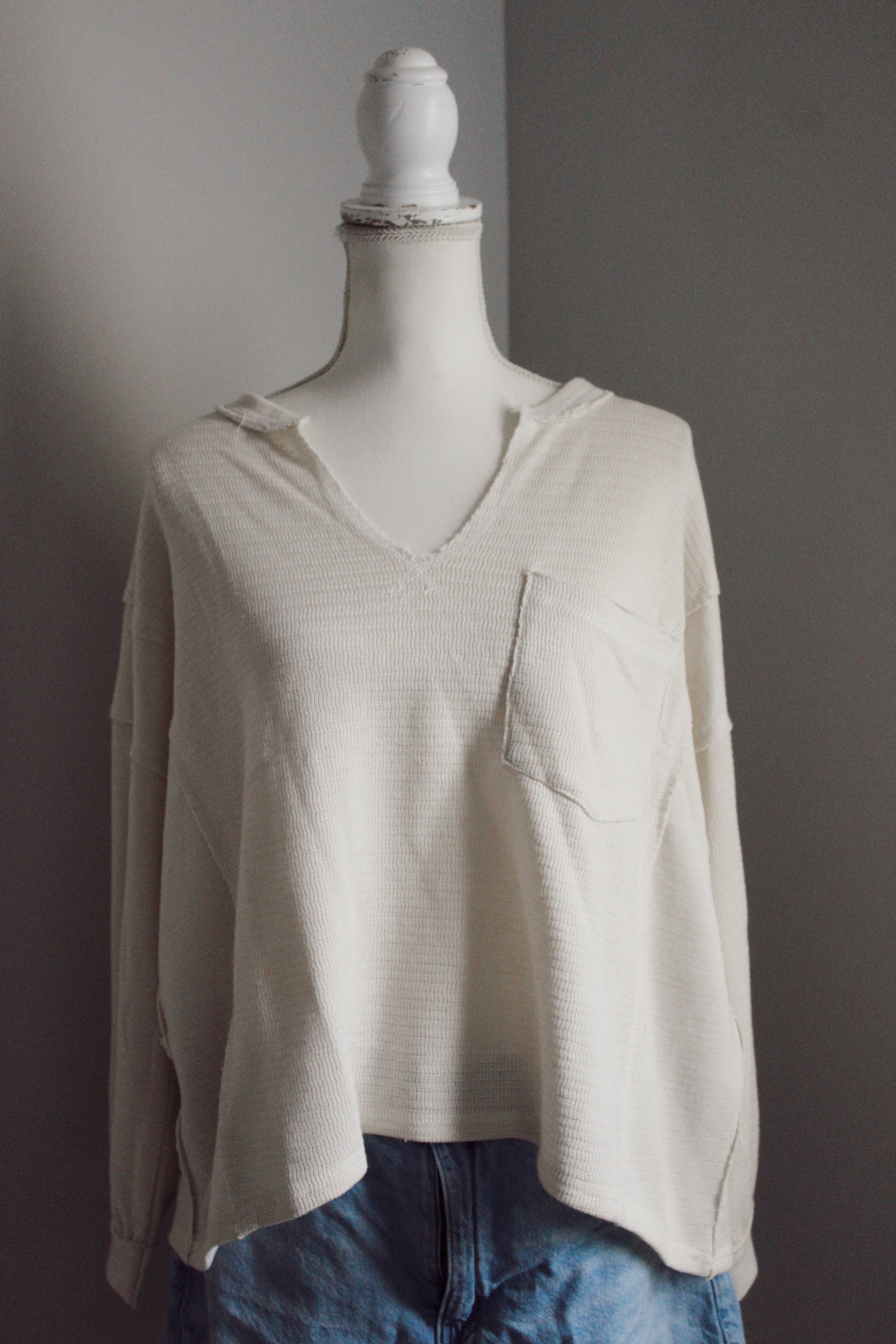 Patchwork Long Sleeve / Cream
