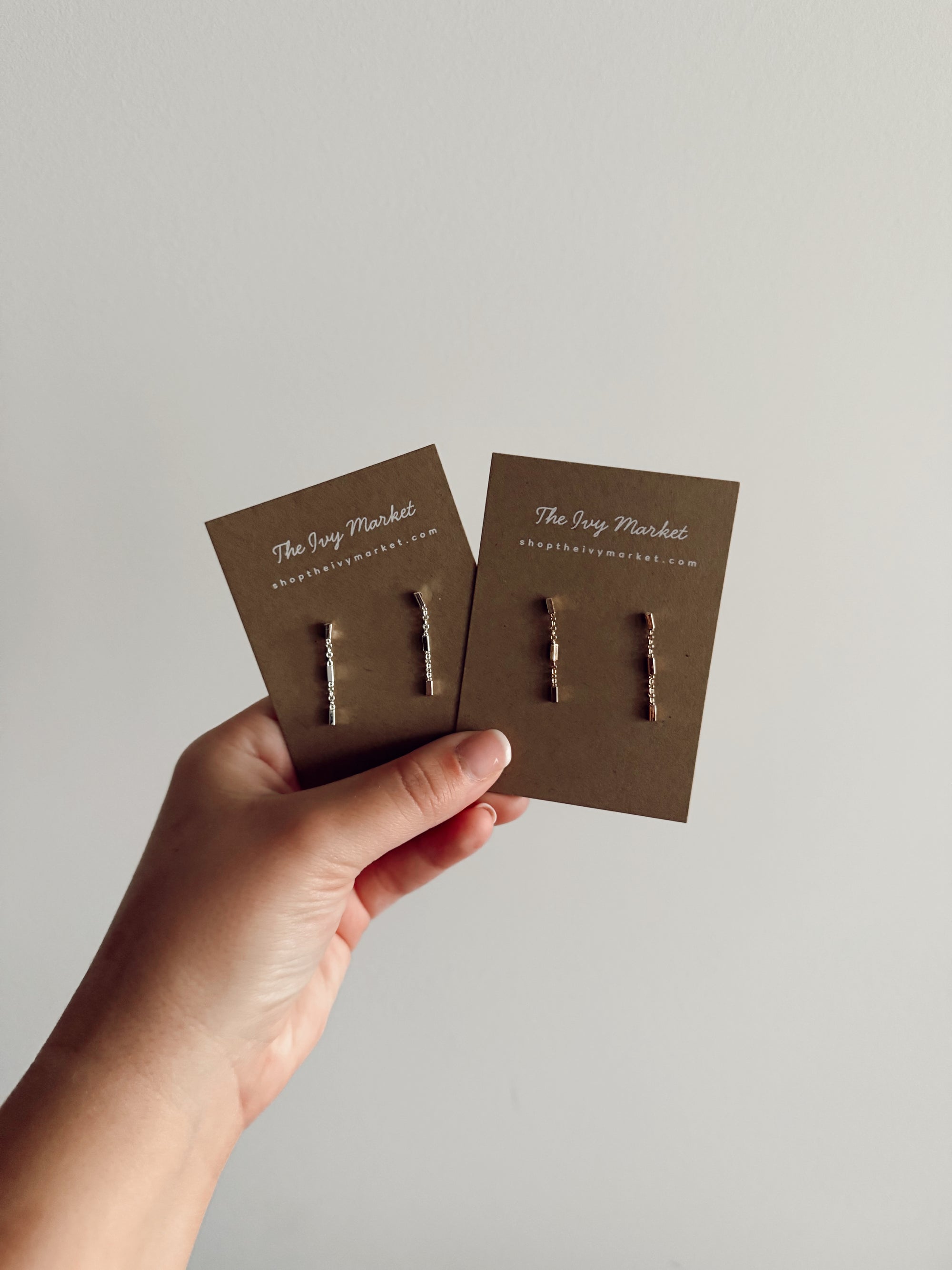 Mini Bar Stud Earrings