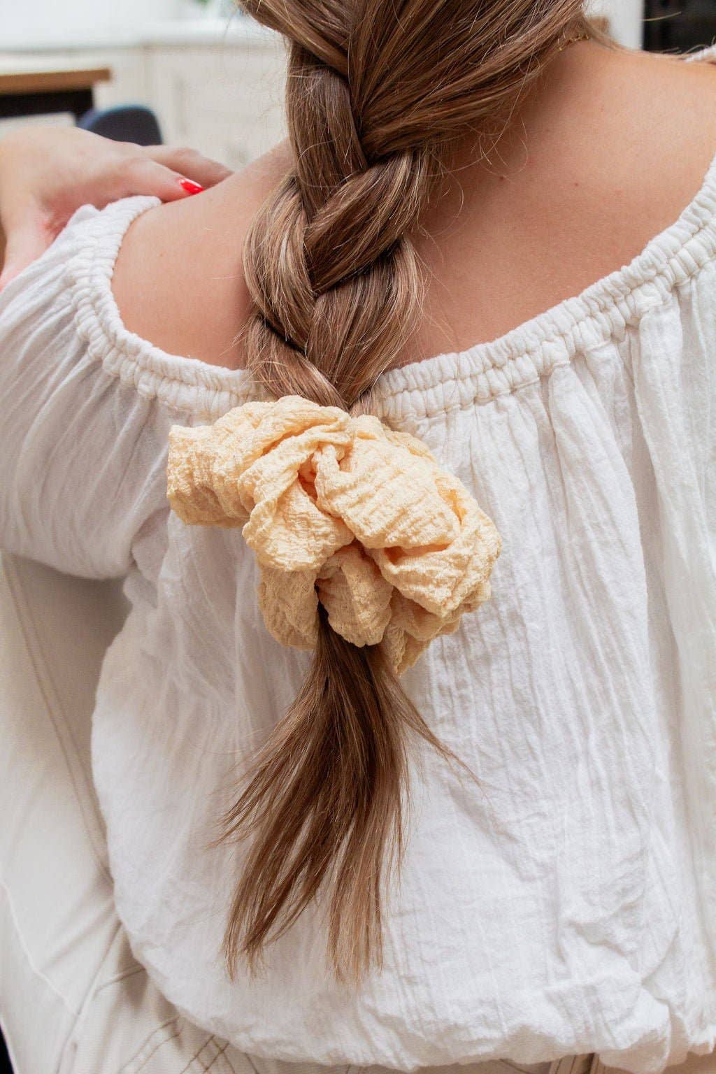 Soft Yellow Jumbo Scrunchie