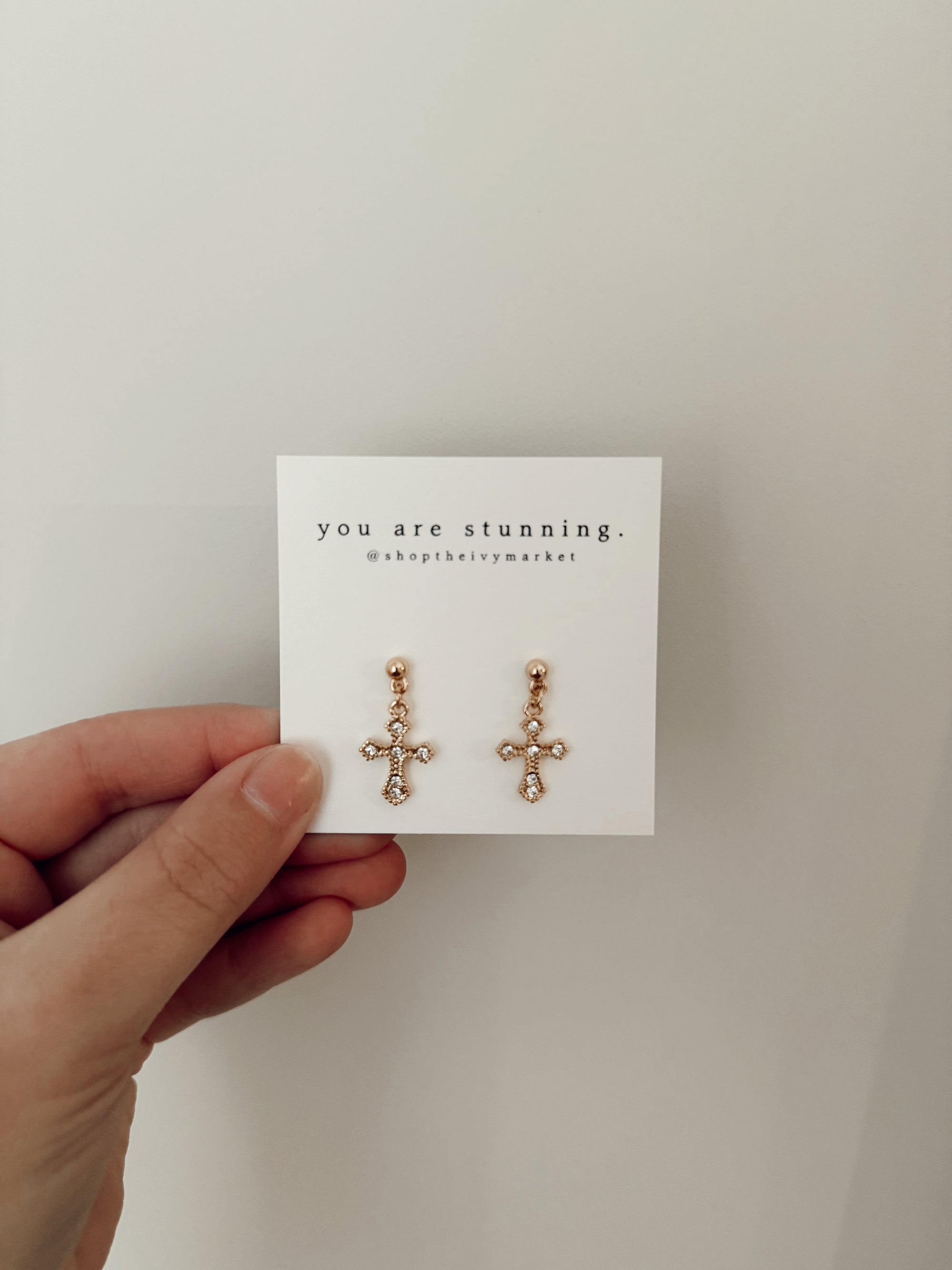 The Cross Dangle Earrings