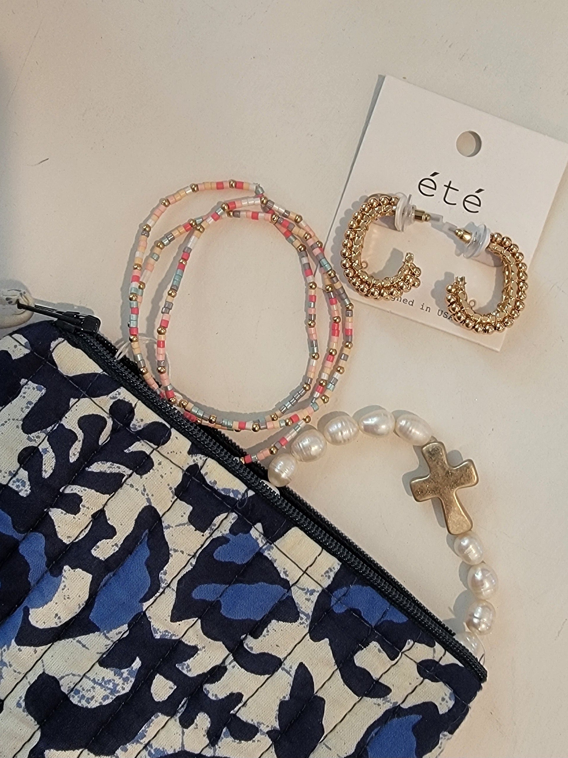 Pearl Cross Bracelet