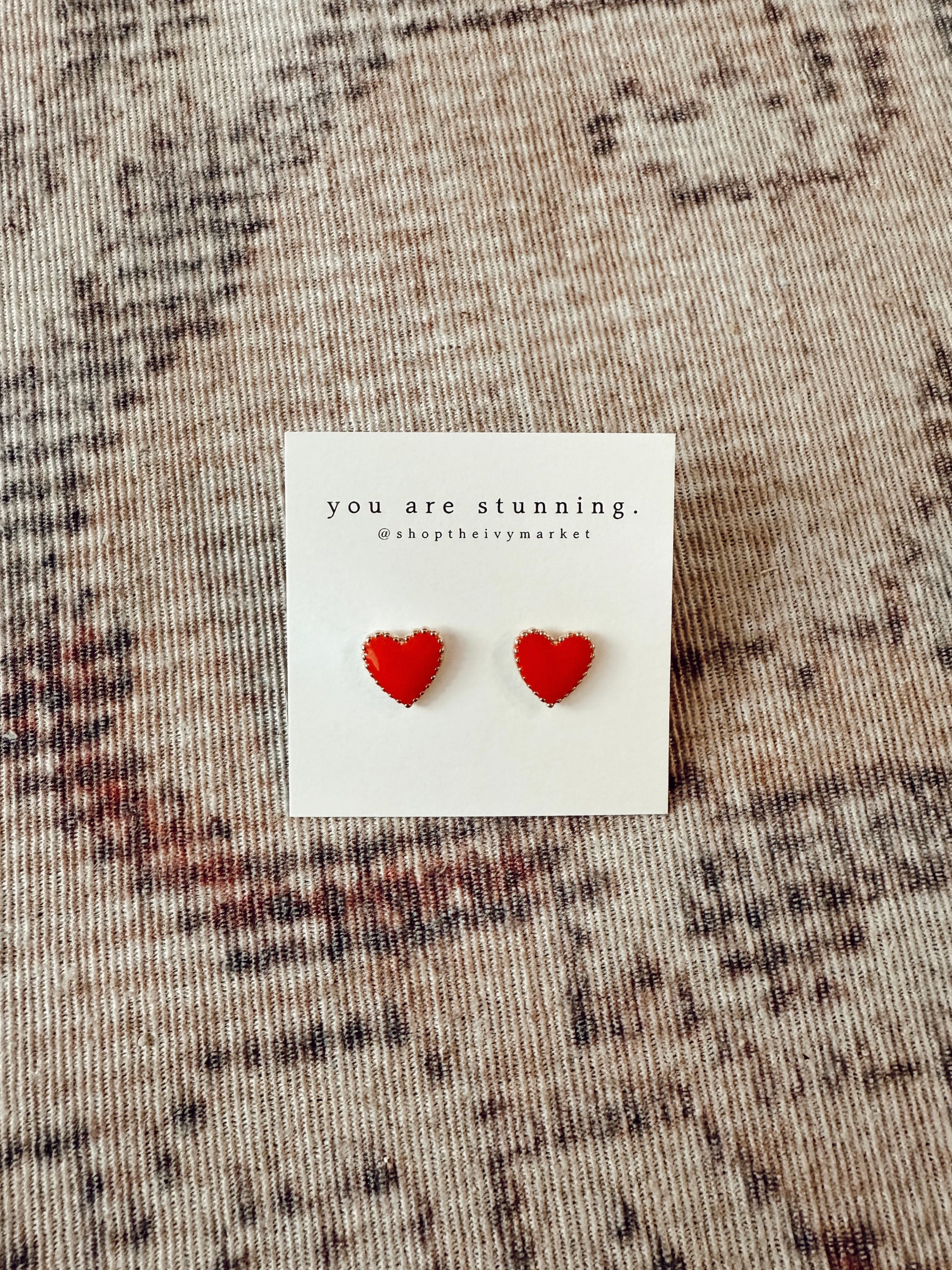 Happy Heart Stud Earrings