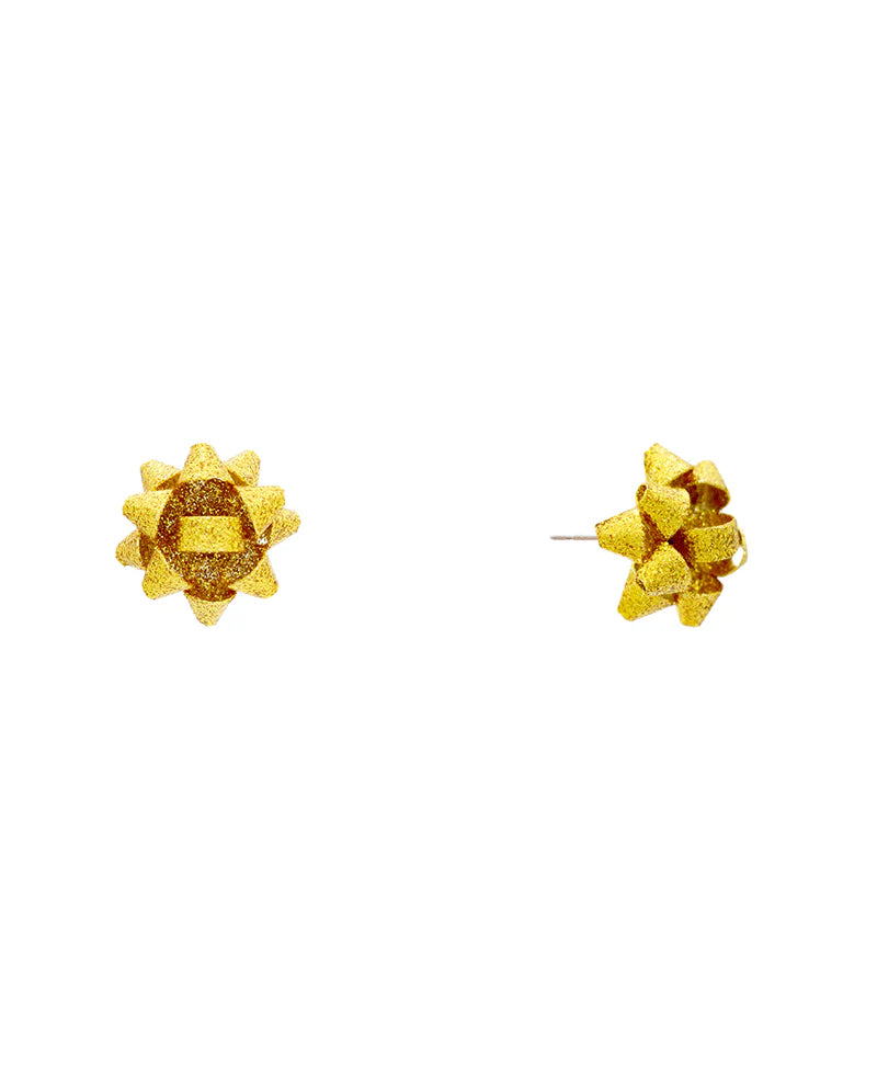 Holiday Gift Bow Stud Earrings