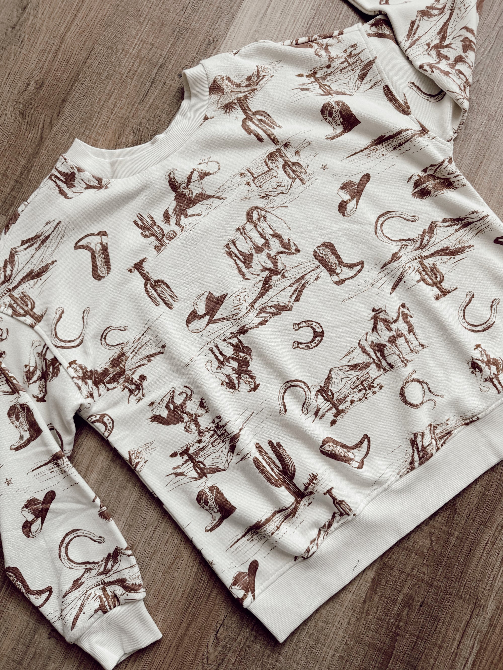 Howdy Girl Crewneck Knit Top