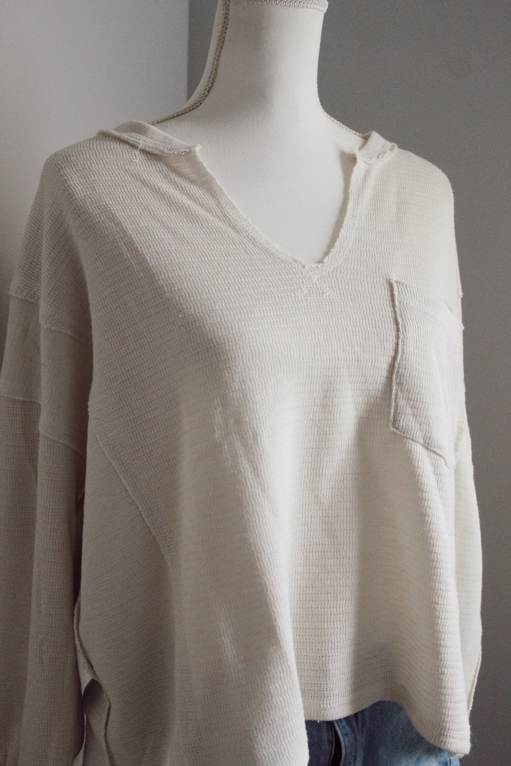 Patchwork Long Sleeve / Cream