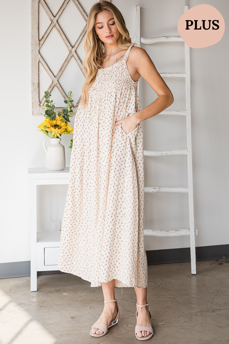 Sweet & Simple Floral Midi Dress