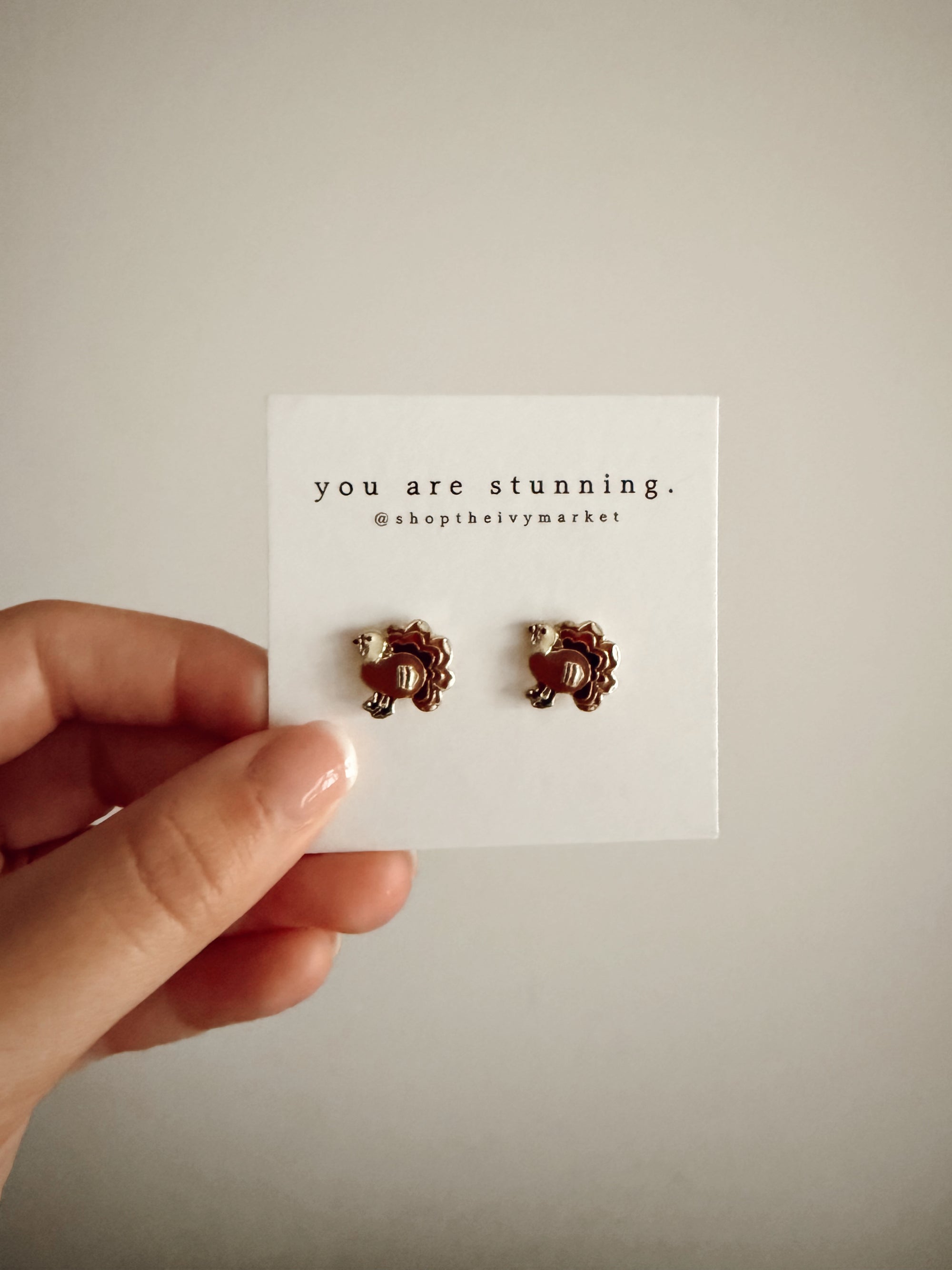 Thankful Turkey Stud Earrings