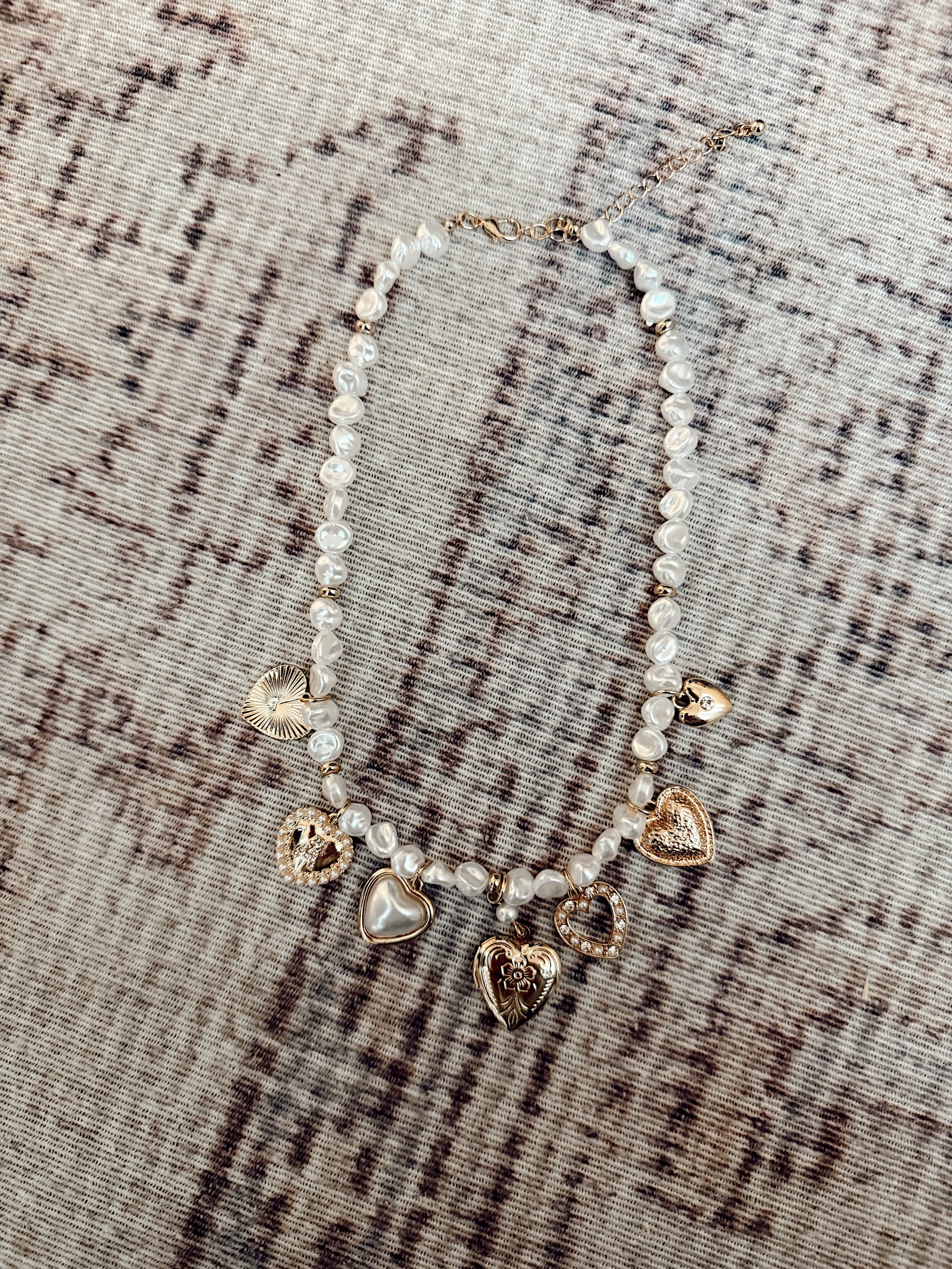 Amour Pearl Charm Necklace (A)