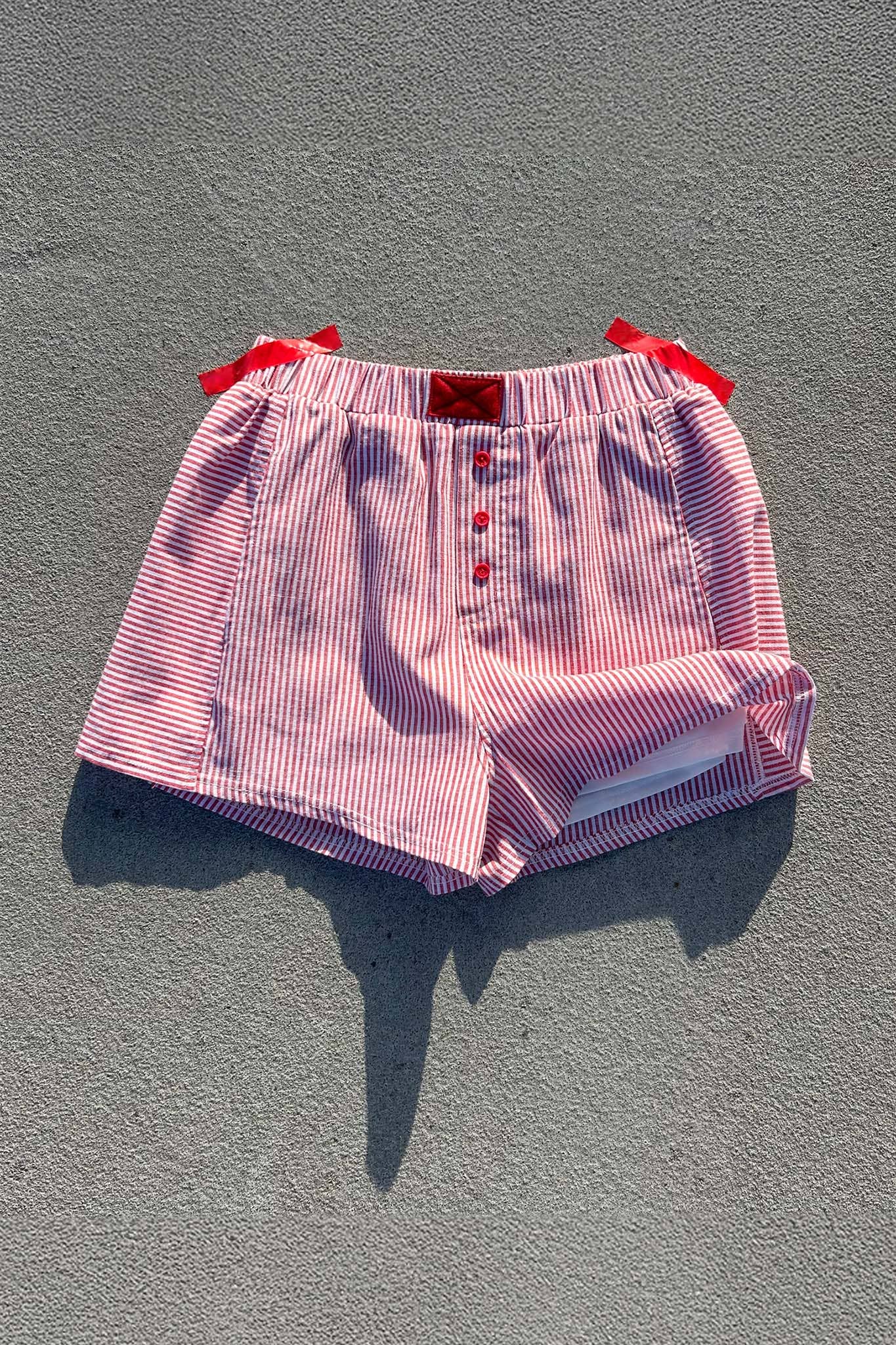 Striped Boxer Shorts / Red