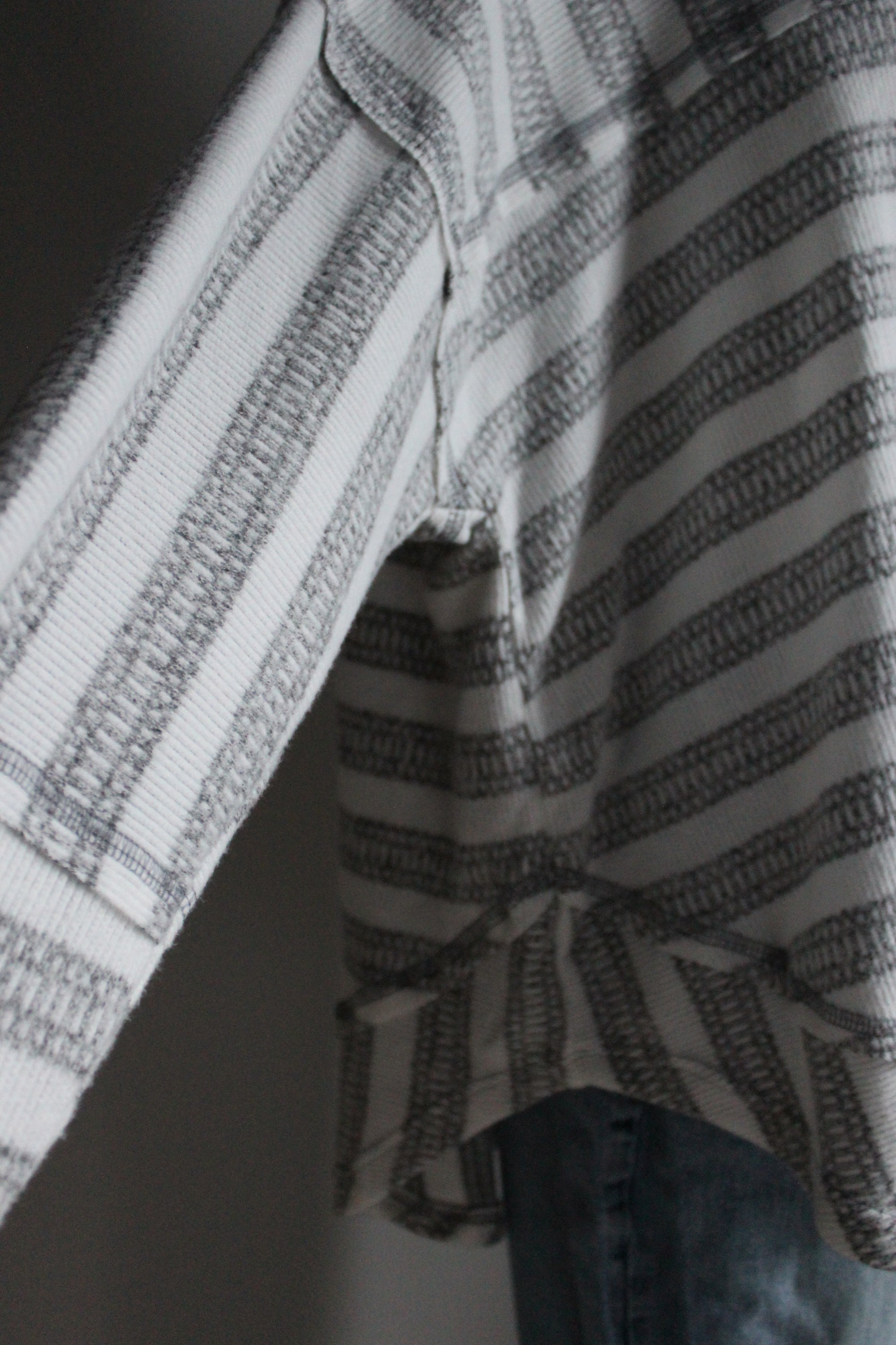 Sadie Raw Hem Striped Top