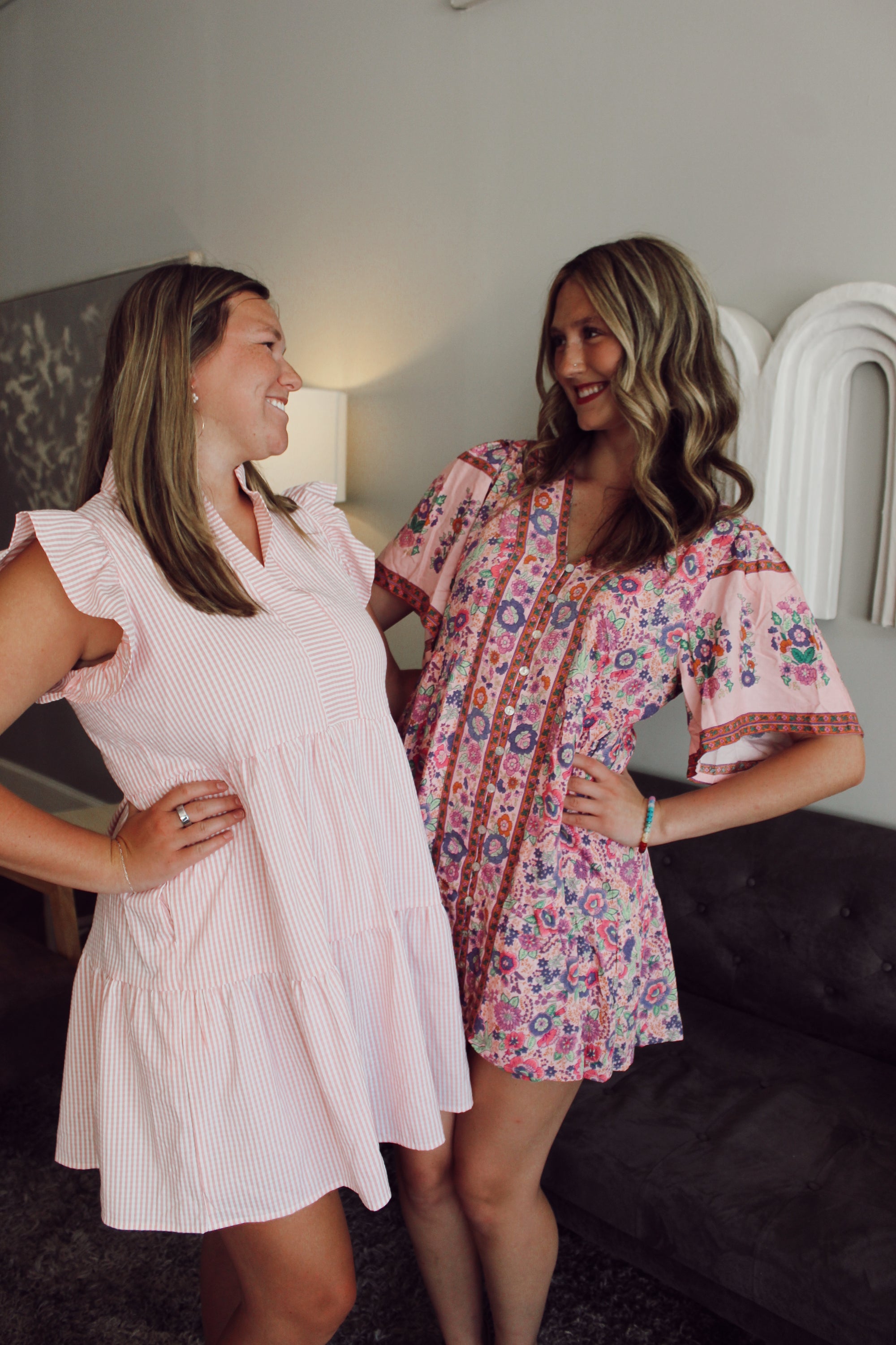 Just Peachy Seersucker Dress