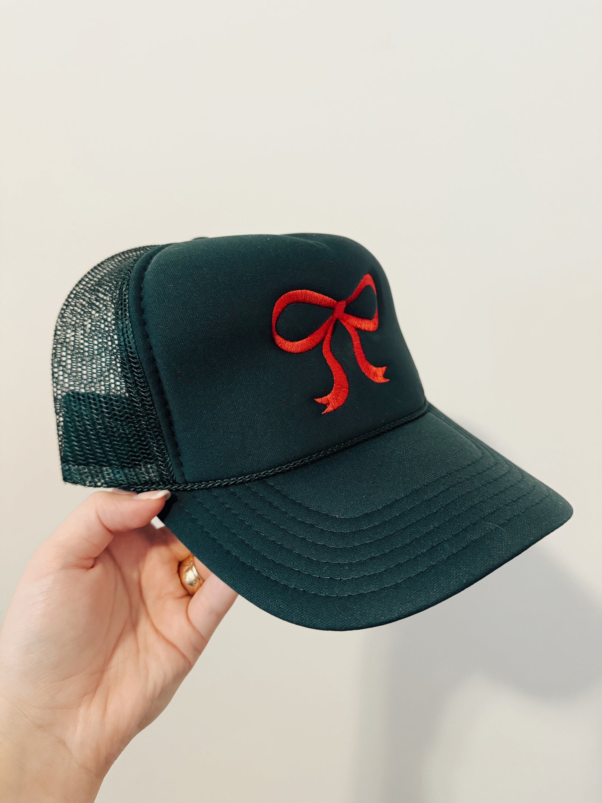 Christmas Bow Trucker Hat