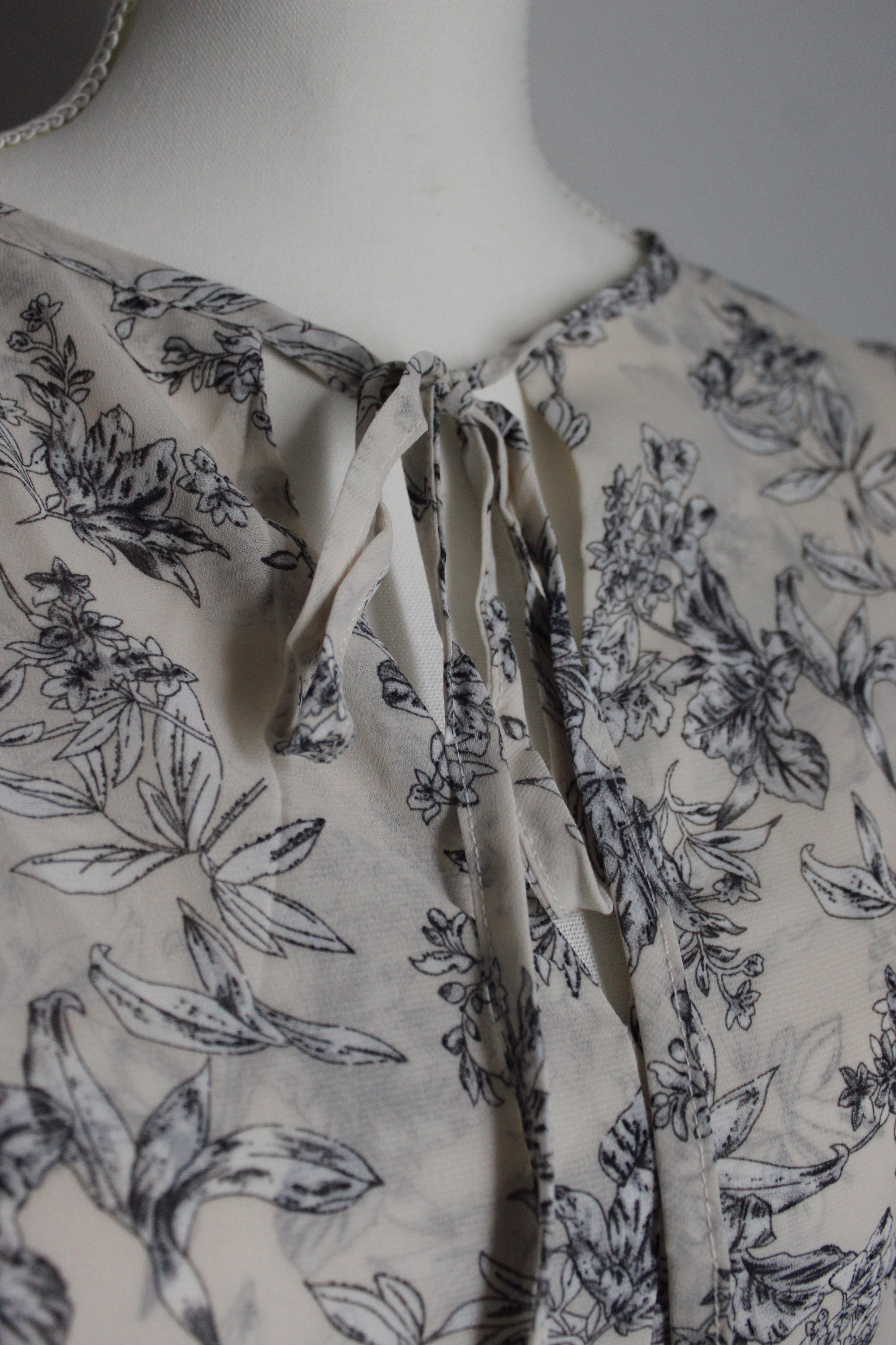 Fall Florals Babydoll Dress / Cream