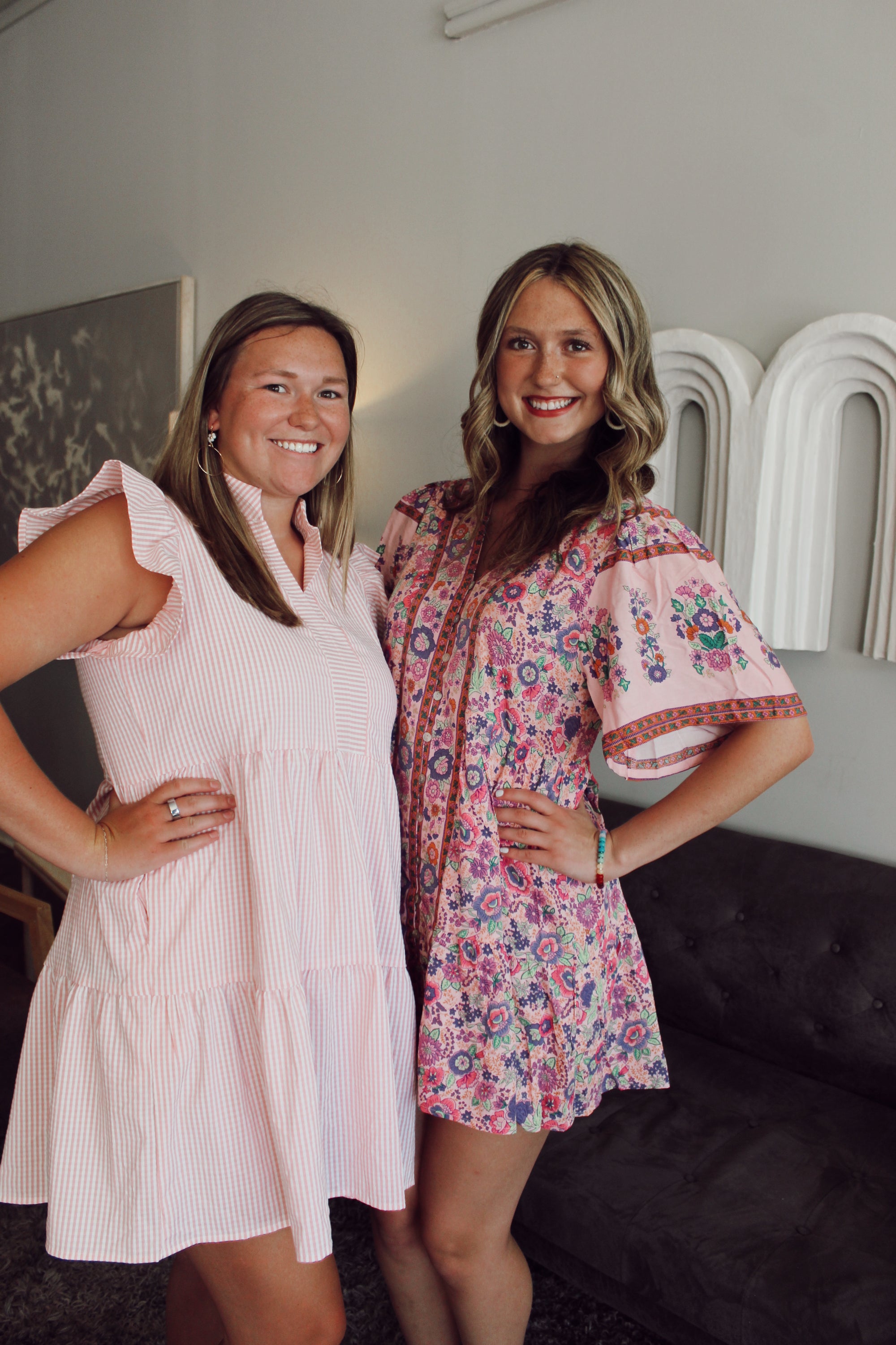 Just Peachy Seersucker Dress