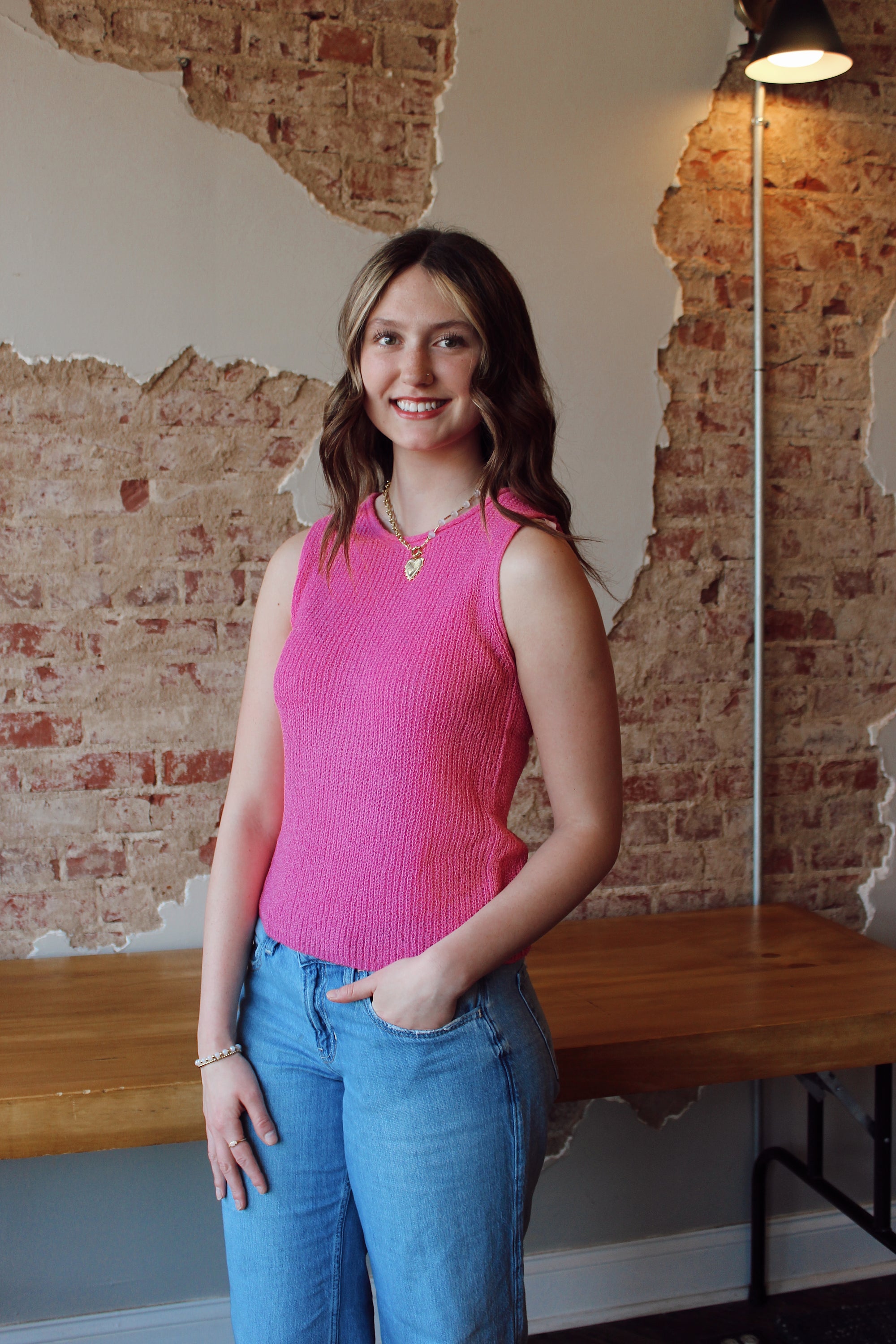 Knit Tank Top / Bubblegum