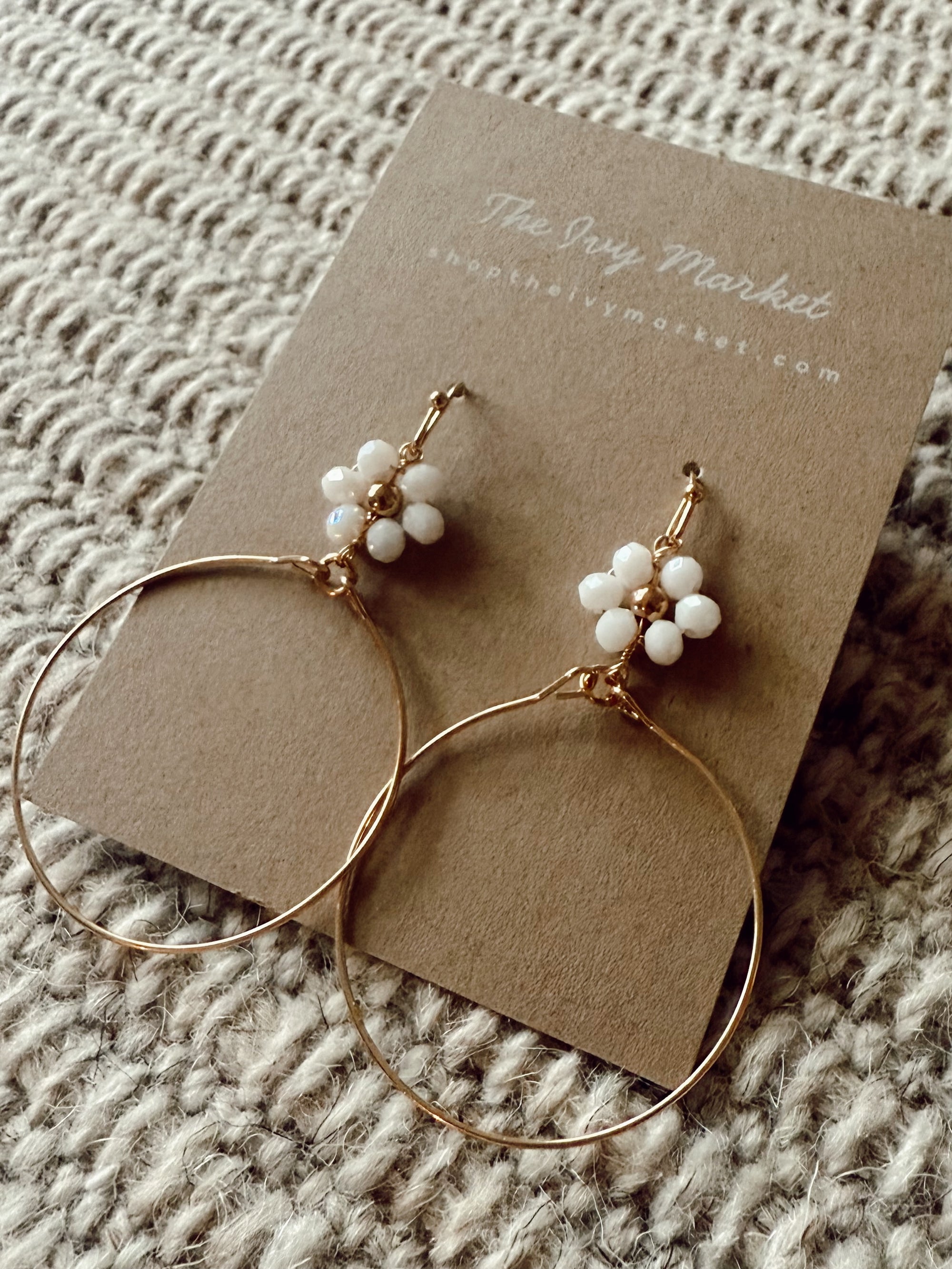 Favorite Floral Hoop Earrings