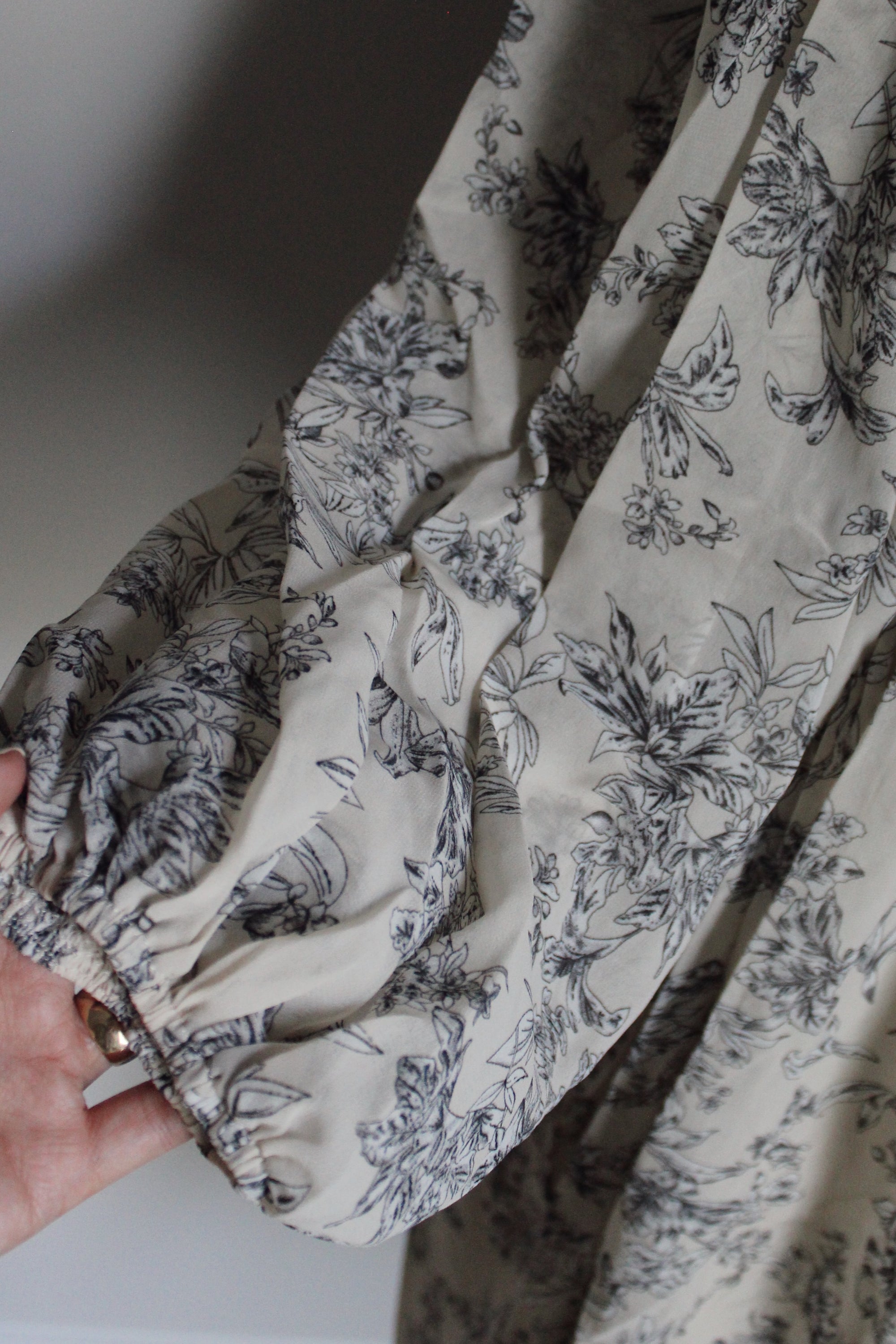 Fall Florals Babydoll Dress / Cream