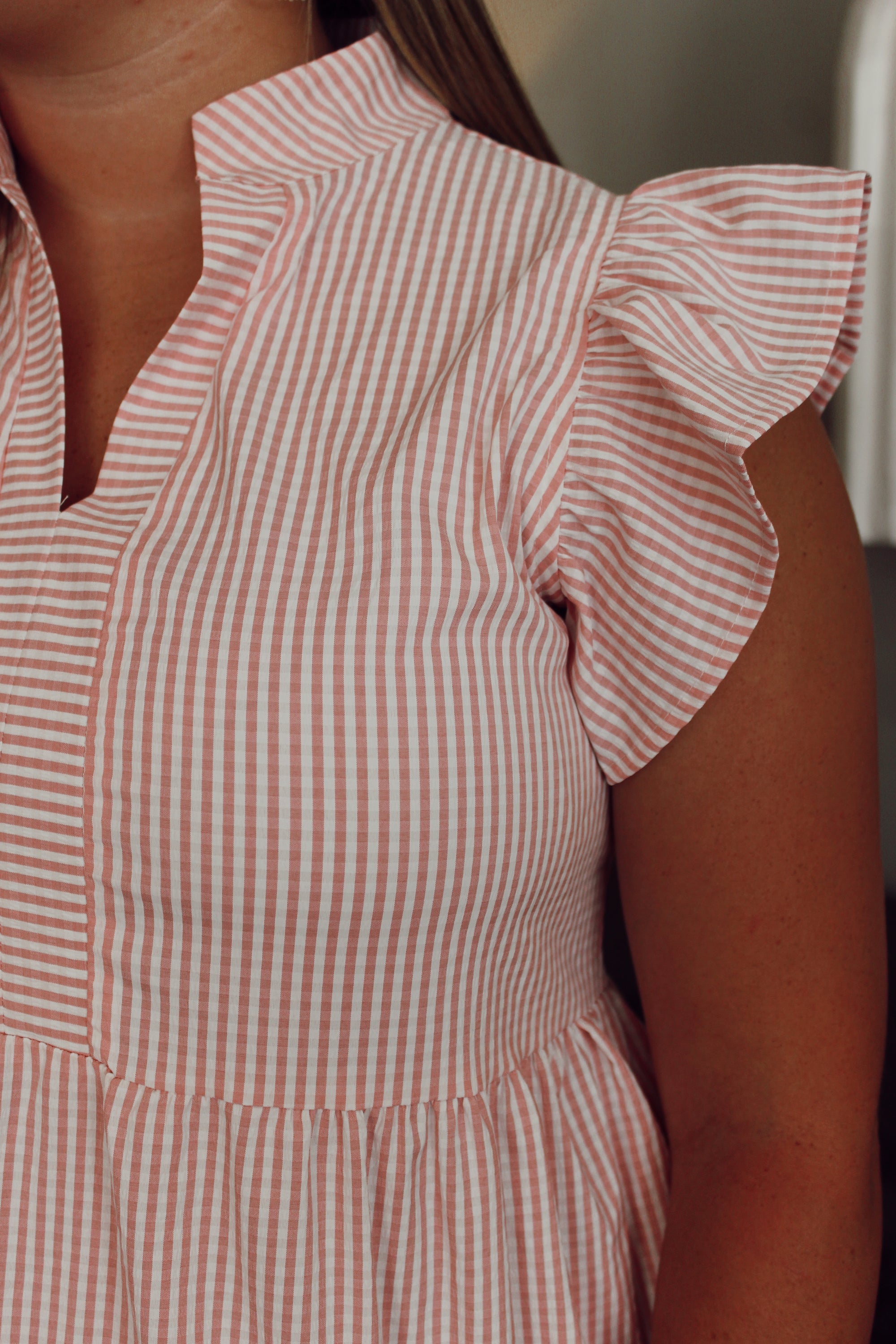 Just Peachy Seersucker Dress