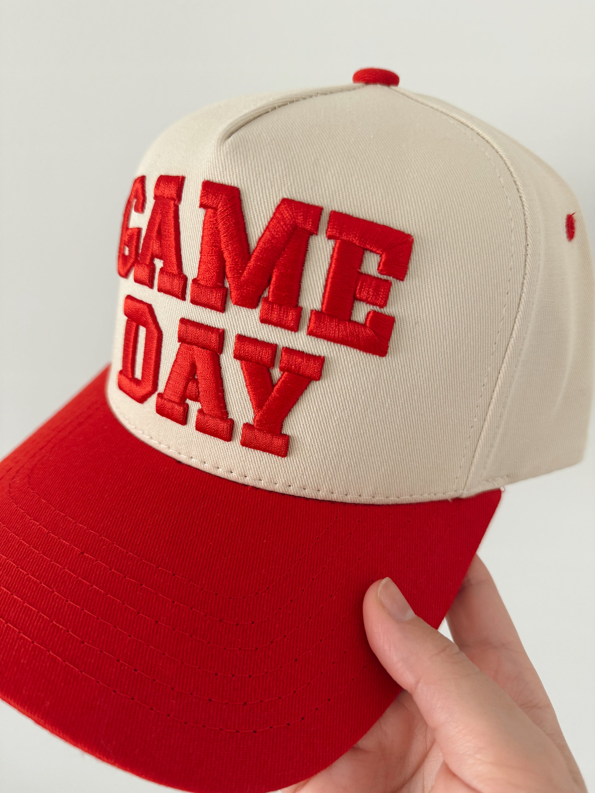 Game Day Embroidered Hat / Red