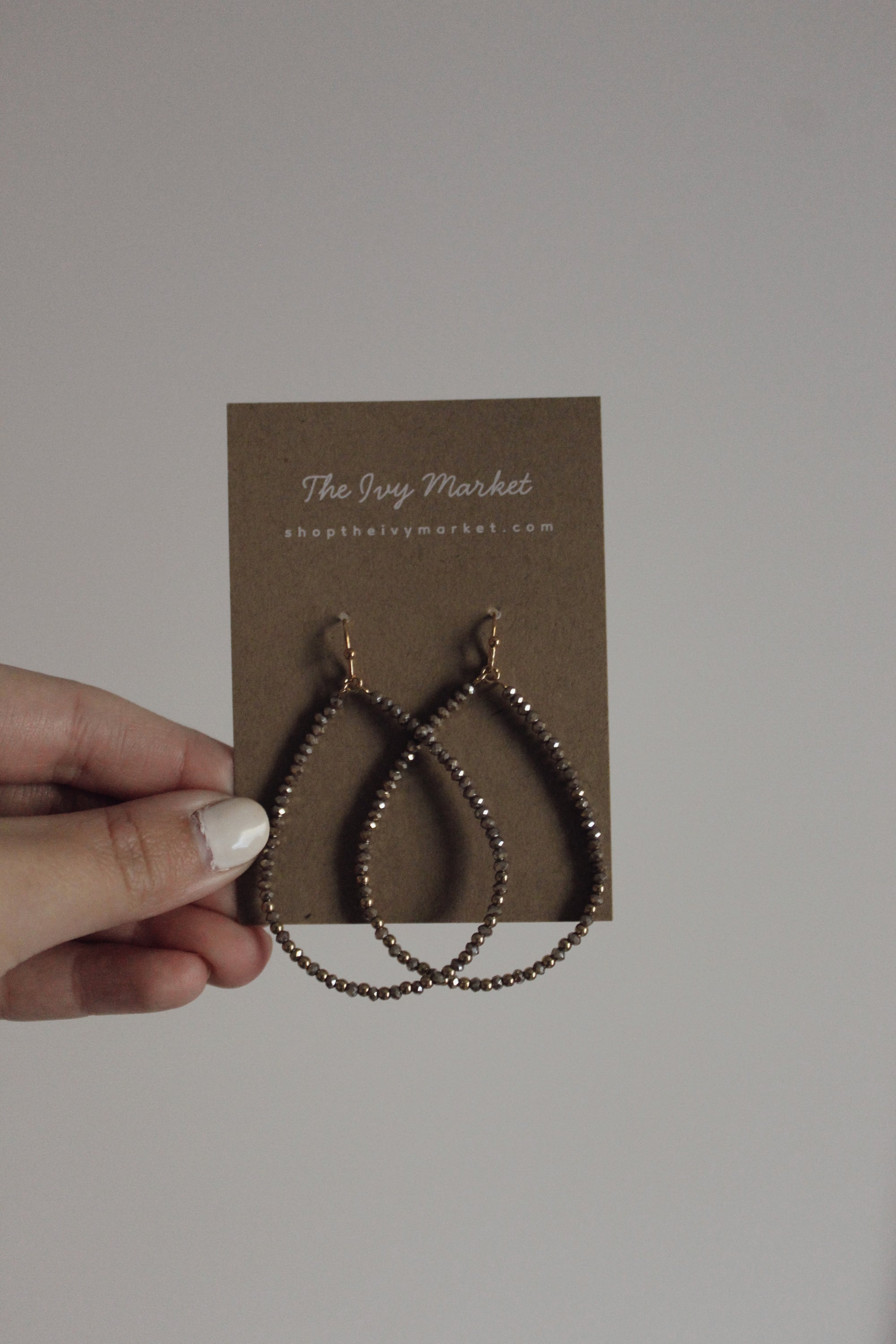 Cocoa Shimmer Beaded Earrings