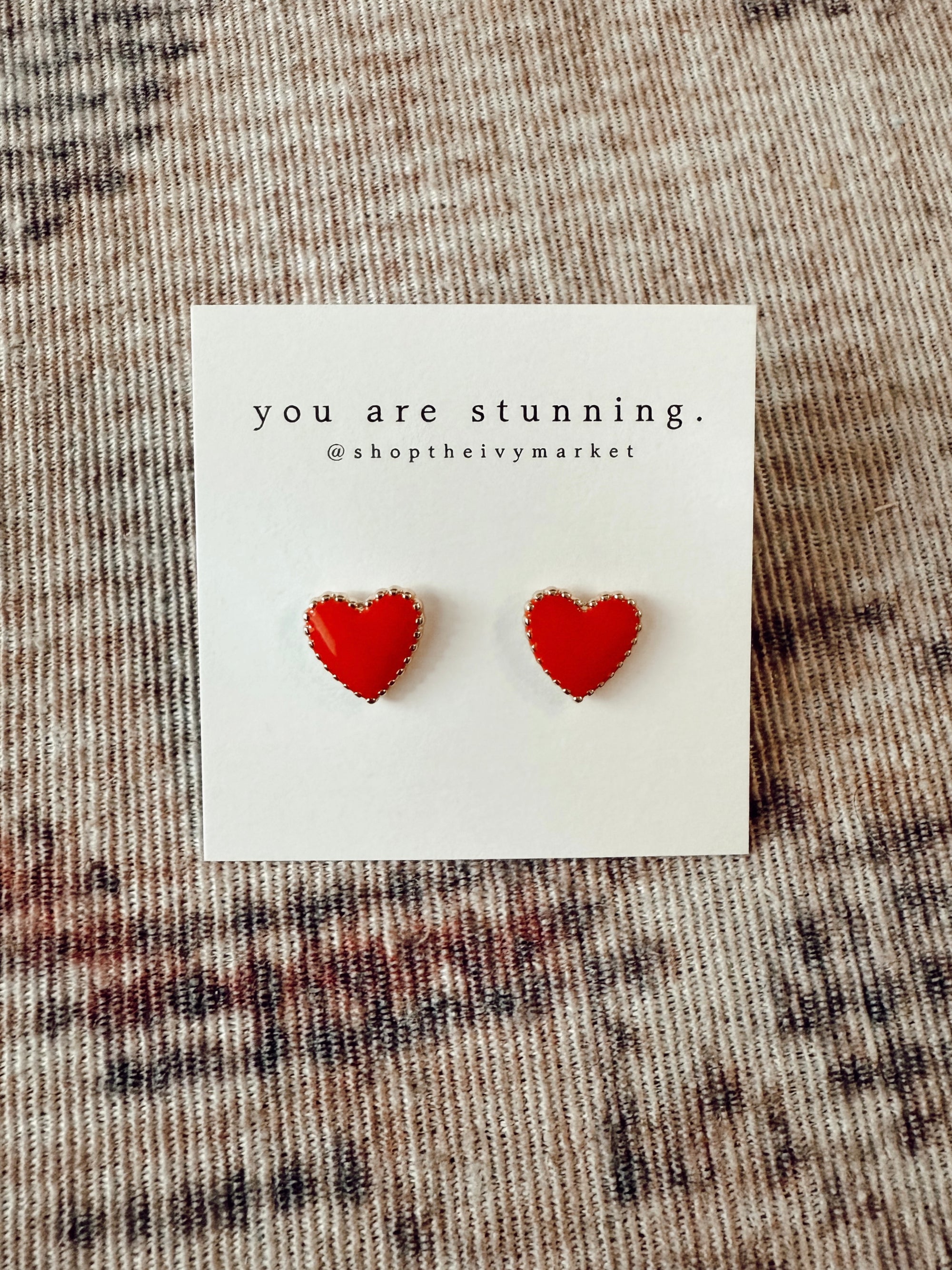 Happy Heart Stud Earrings