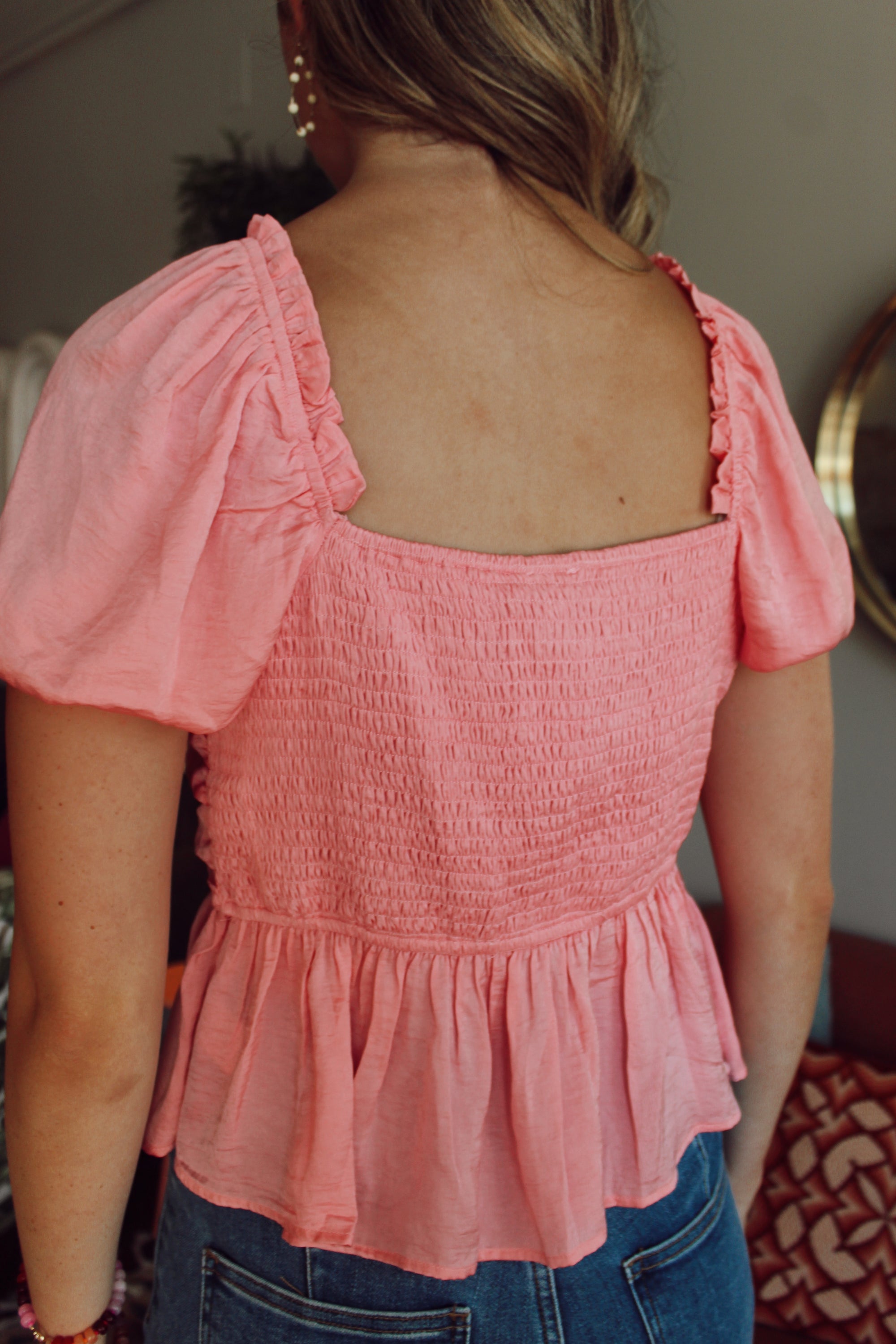 Bubblegum Satin Top