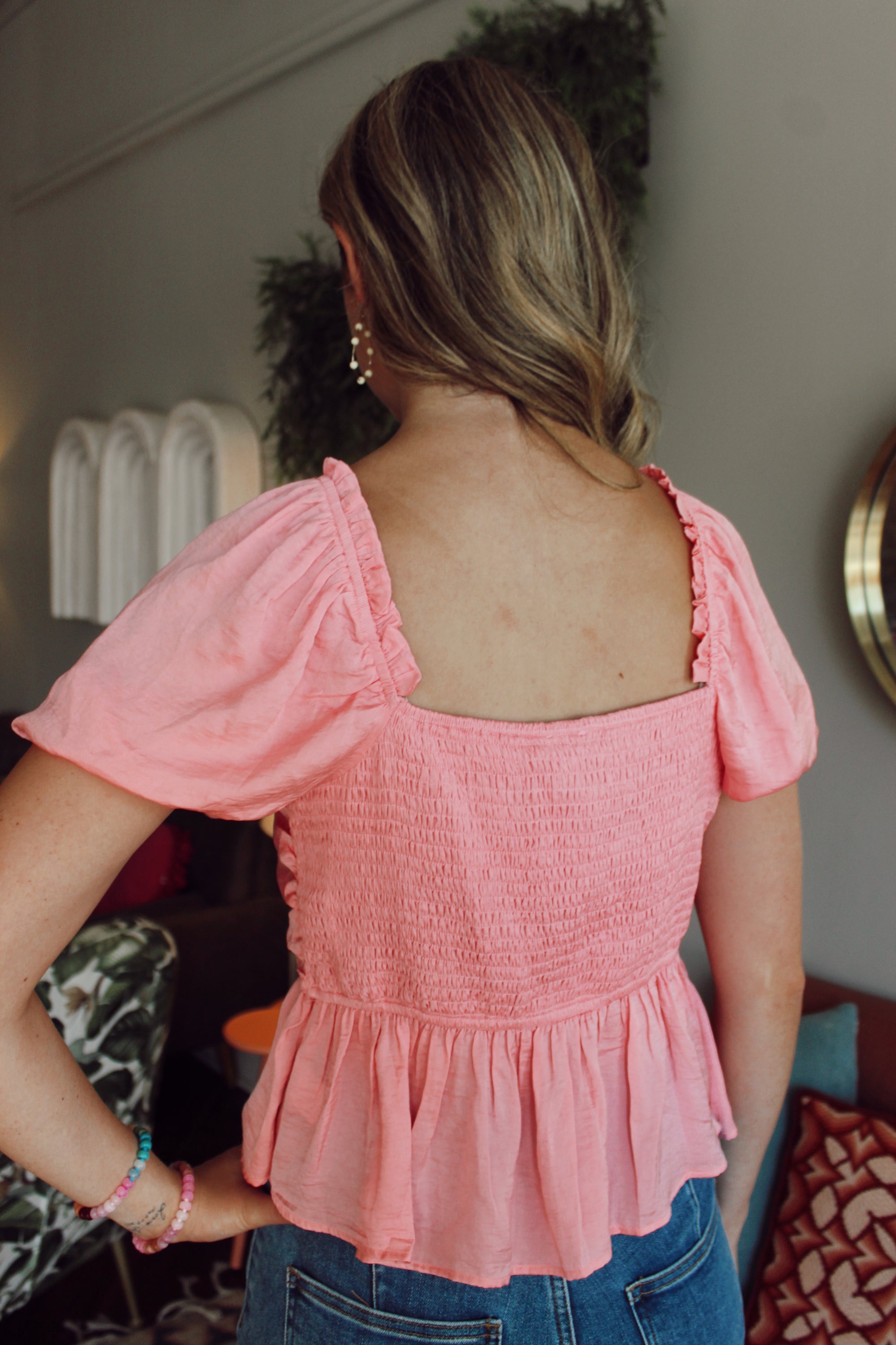 Bubblegum Satin Top