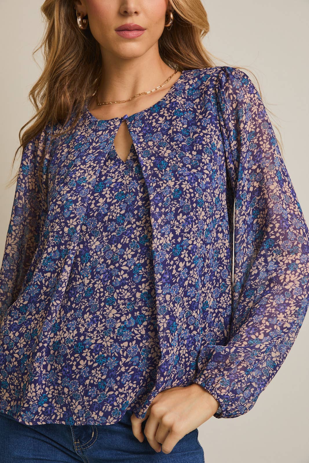Autumn Meadow Floral Top