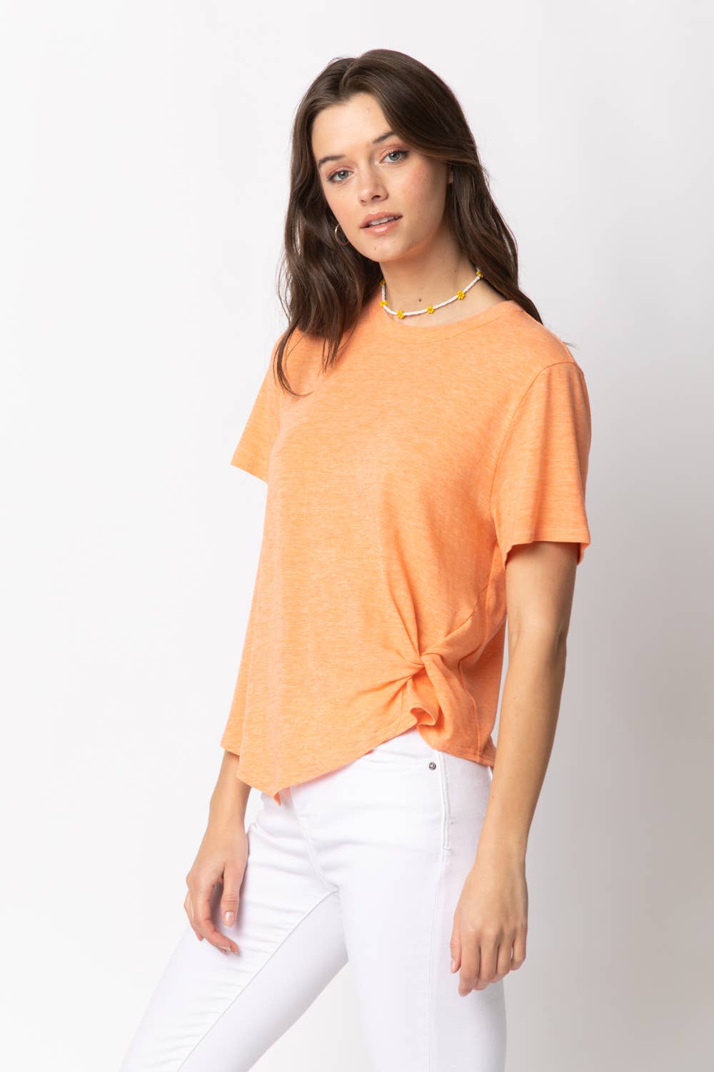 Twisted Hem Knit Top