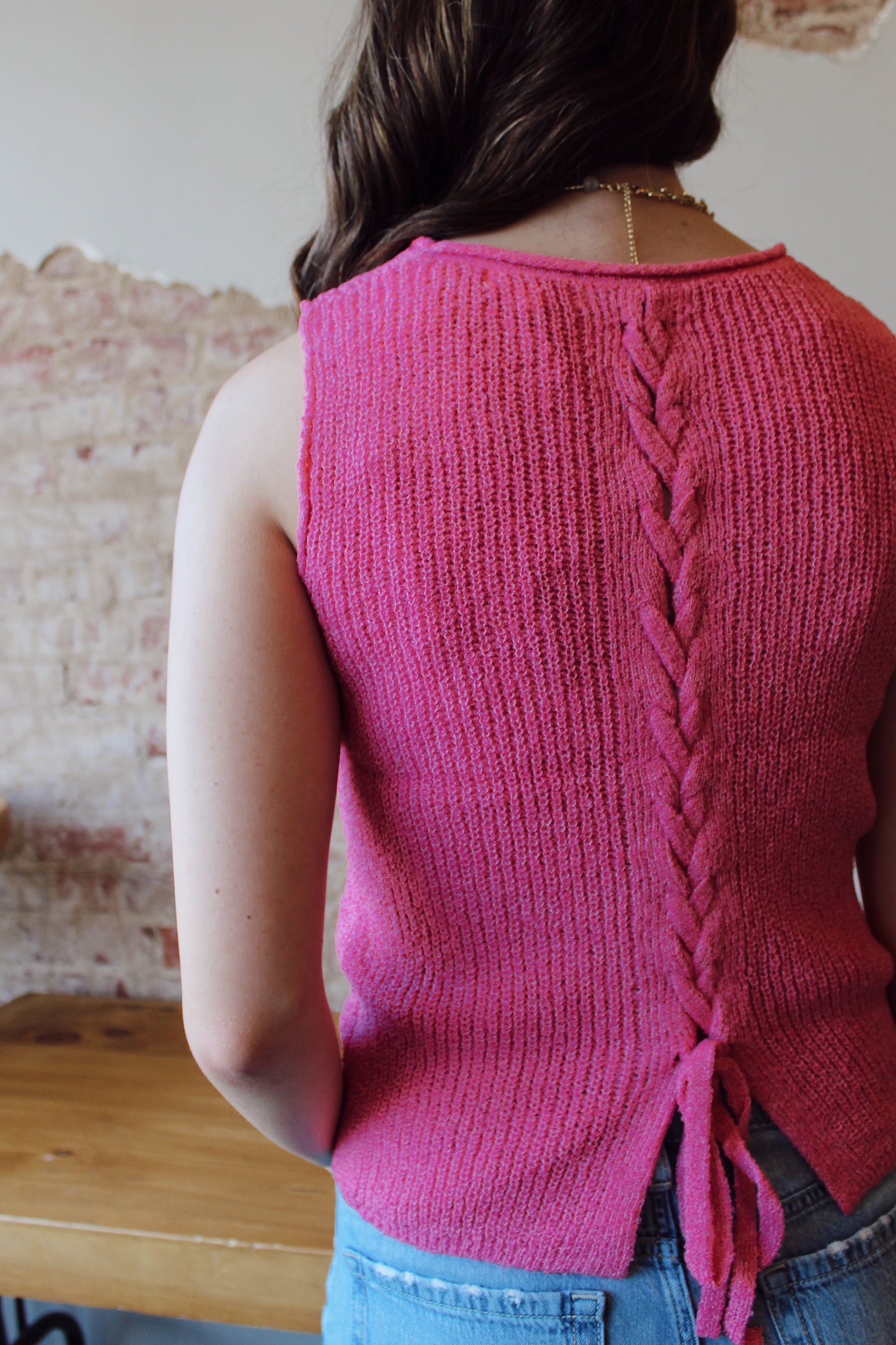 Knit Tank Top / Bubblegum