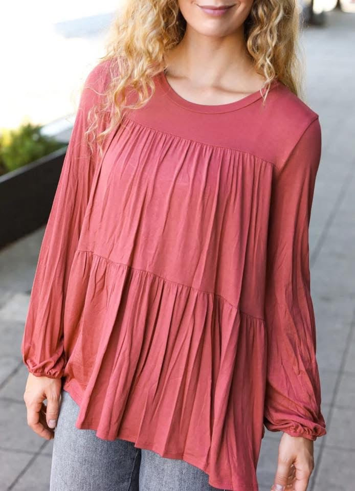 Chasing Fall Tiered Top