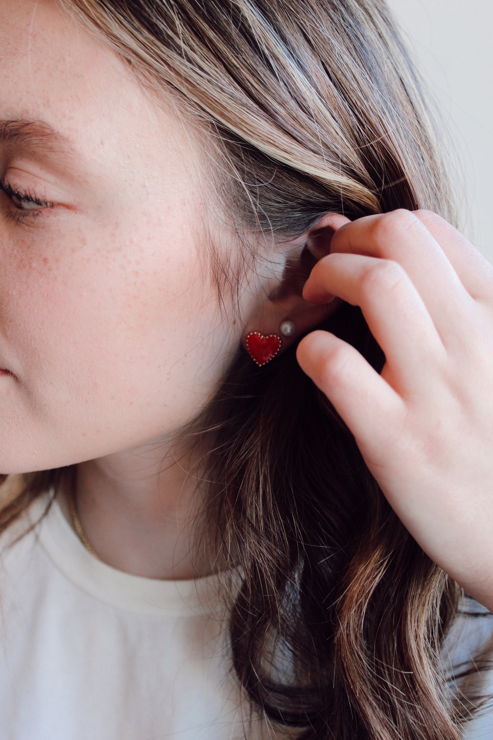 Happy Heart Stud Earrings