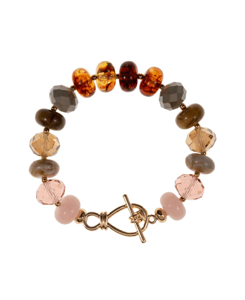 Multi Bead Stretch Bracelet / Natural