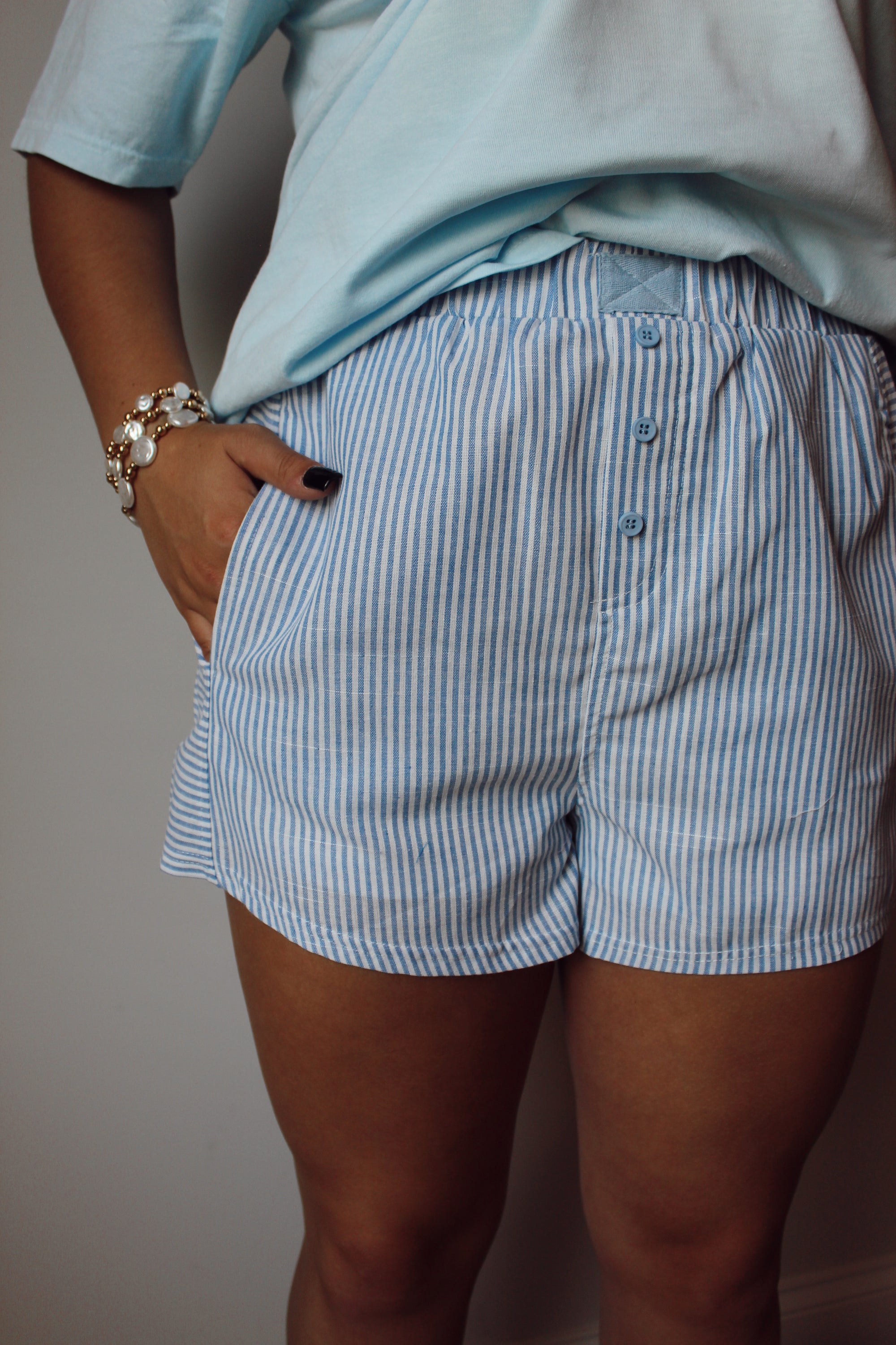 Striped Boxer Shorts / Blue