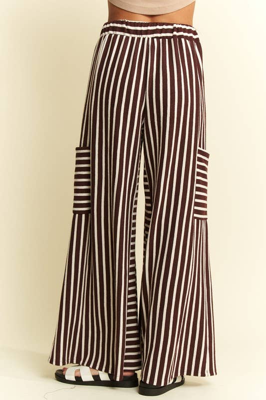 Brown Sugar Stripe Wide Leg Pants