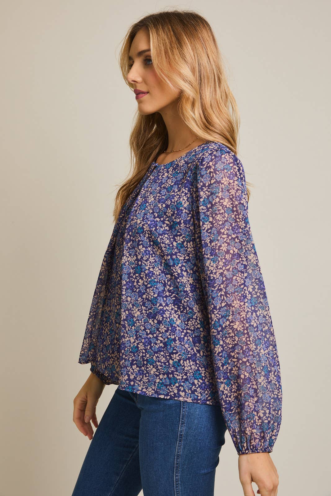 Autumn Meadow Floral Top