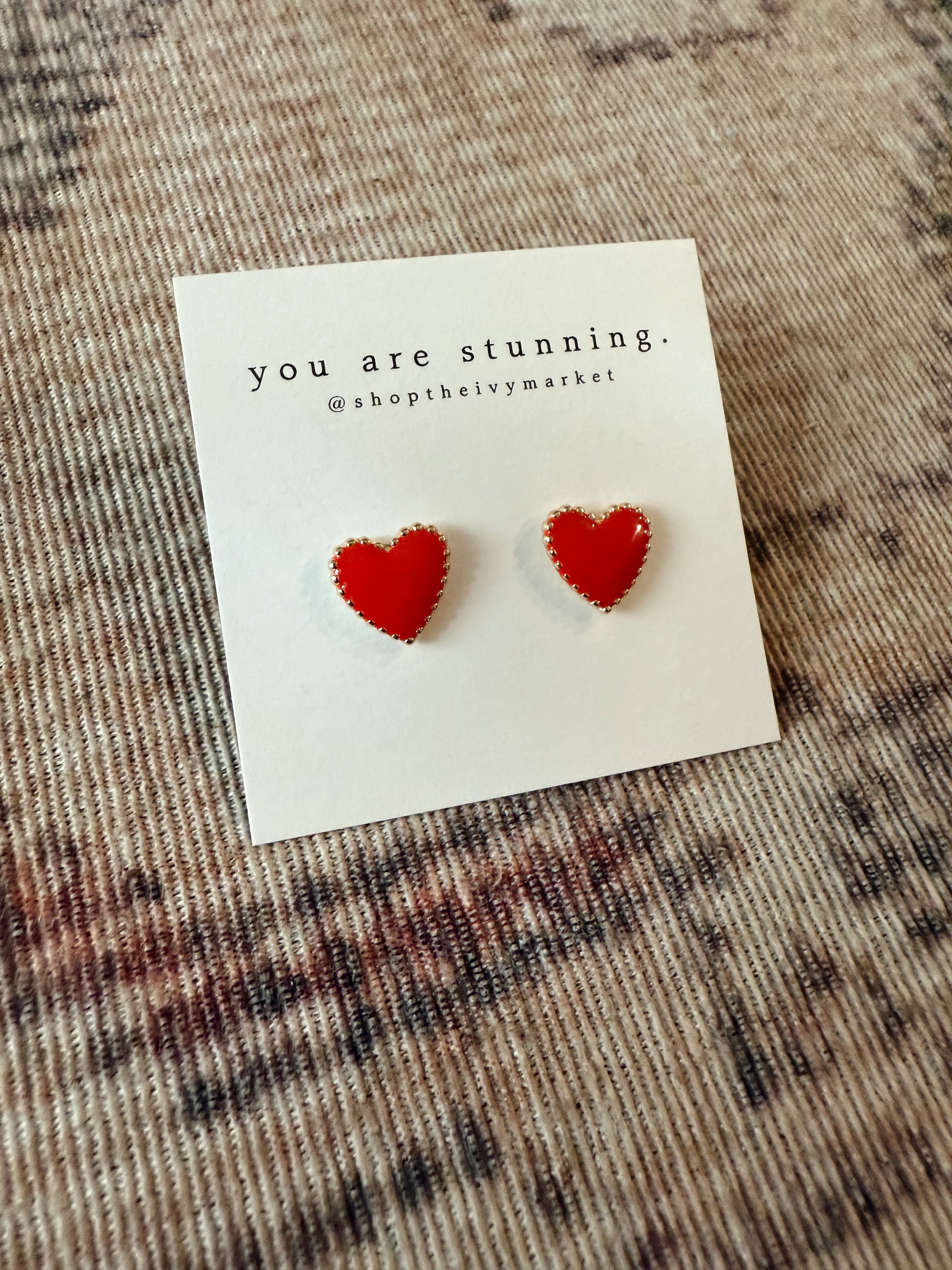 Happy Heart Stud Earrings