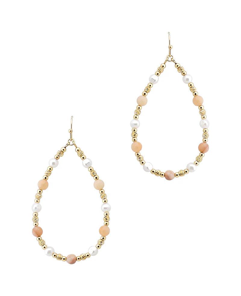 Pink + Pearl Teardrop Earrings