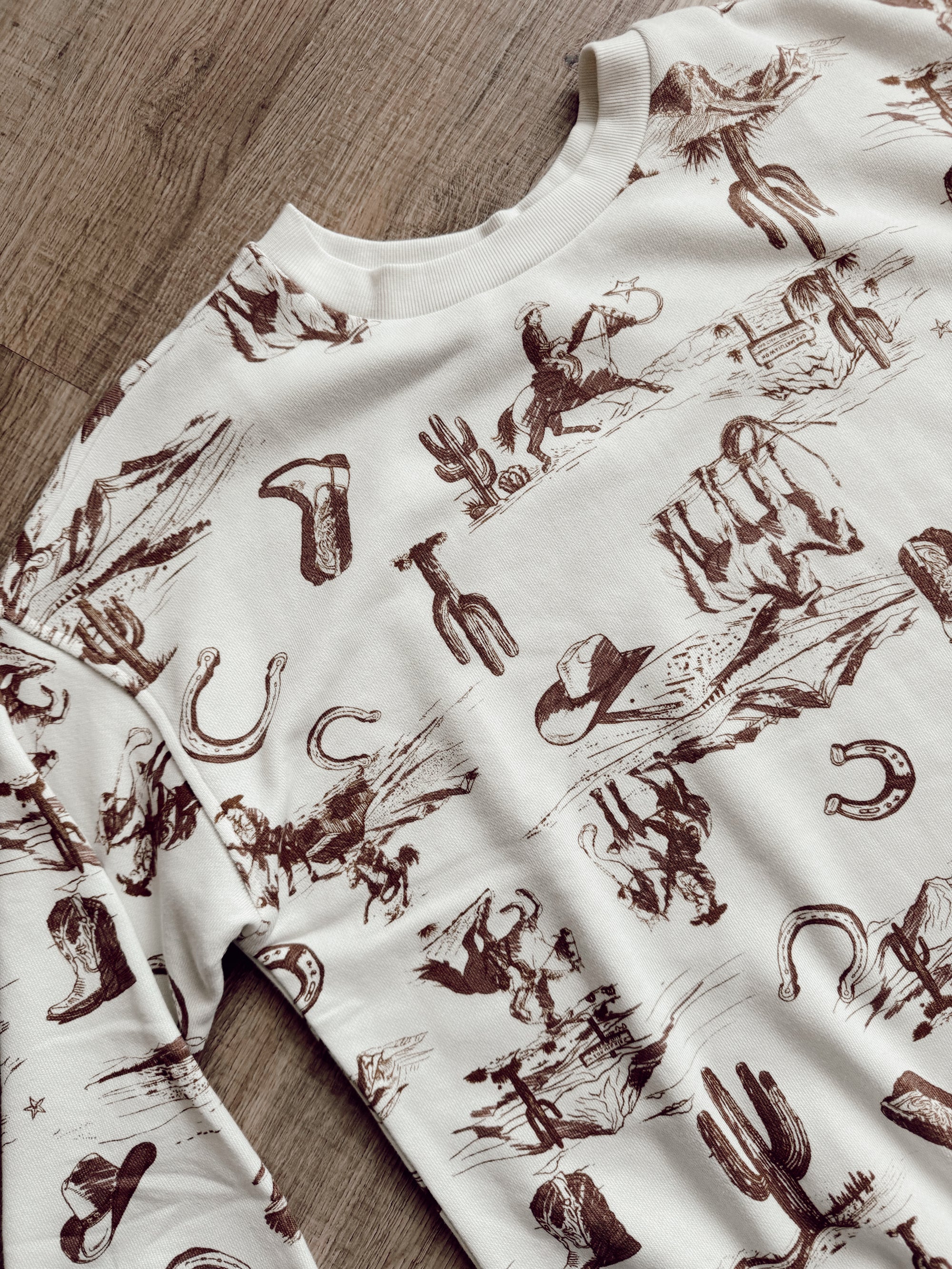 Howdy Girl Crewneck Knit Top