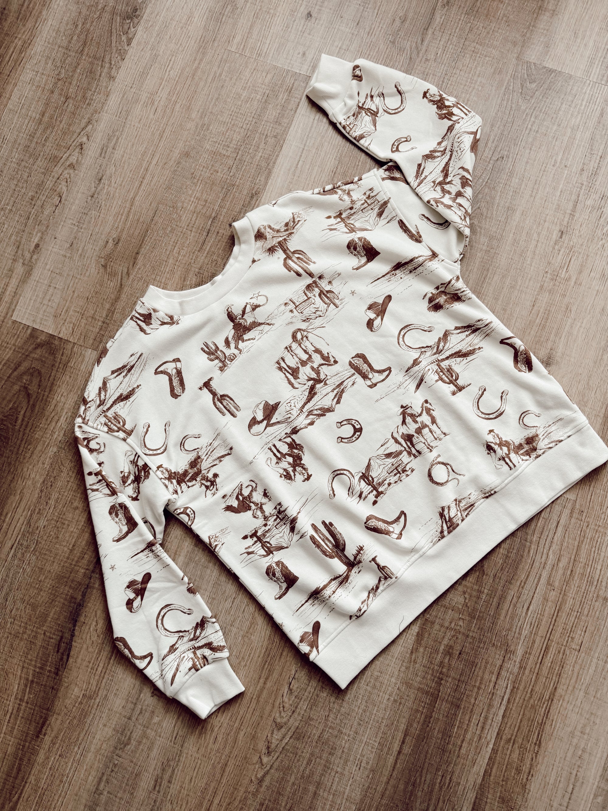 Howdy Girl Crewneck Knit Top