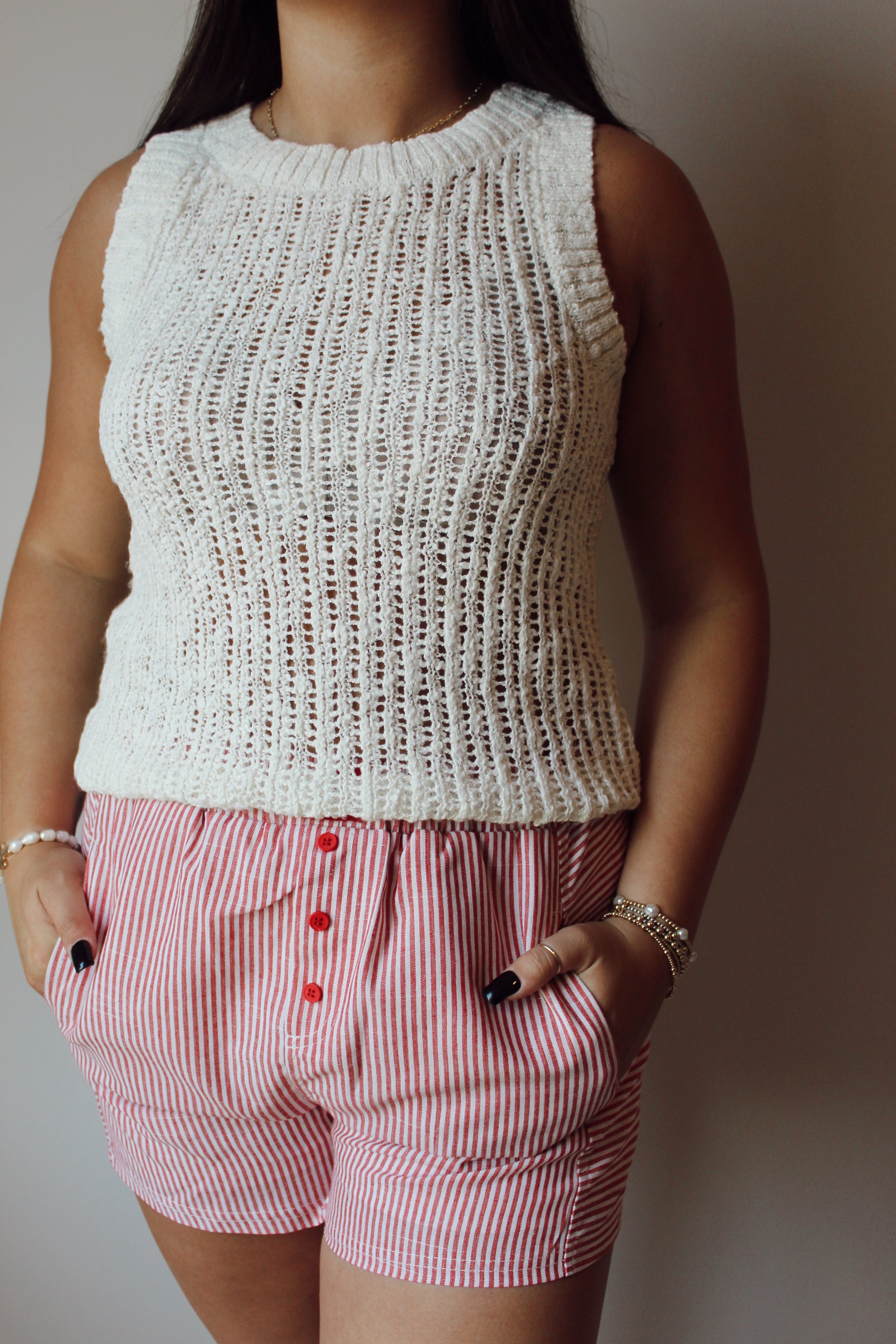 Striped Boxer Shorts / Red