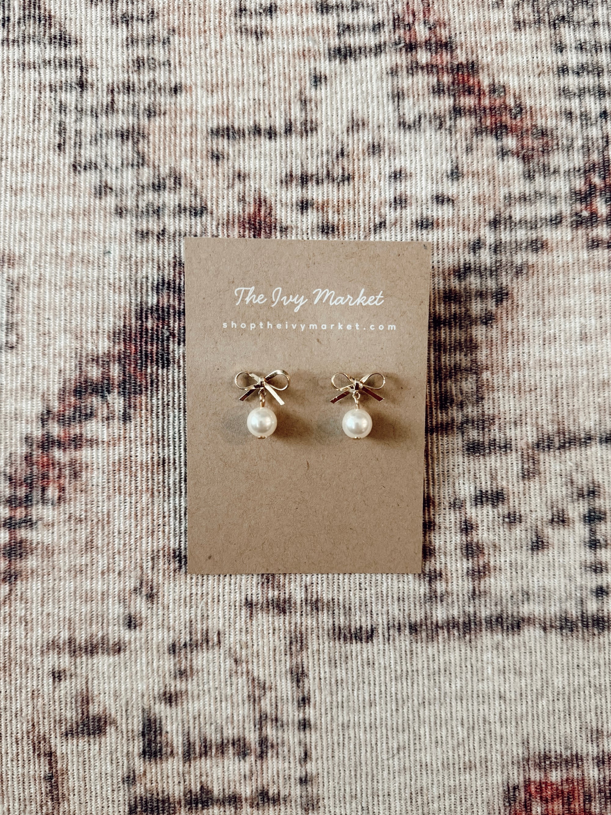 Pearl Drop Stud Earrings