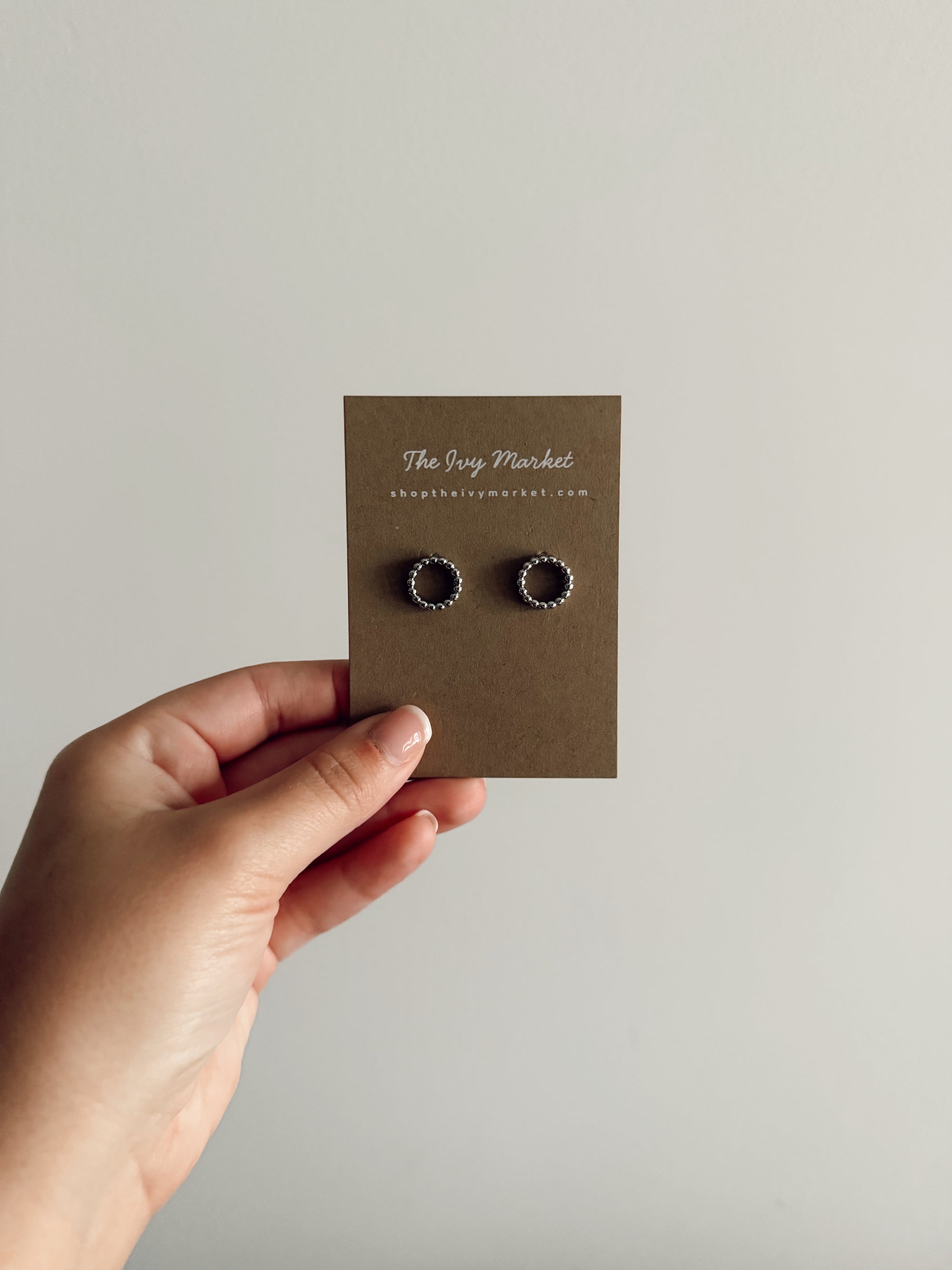 Mini Circle Stud Earrings