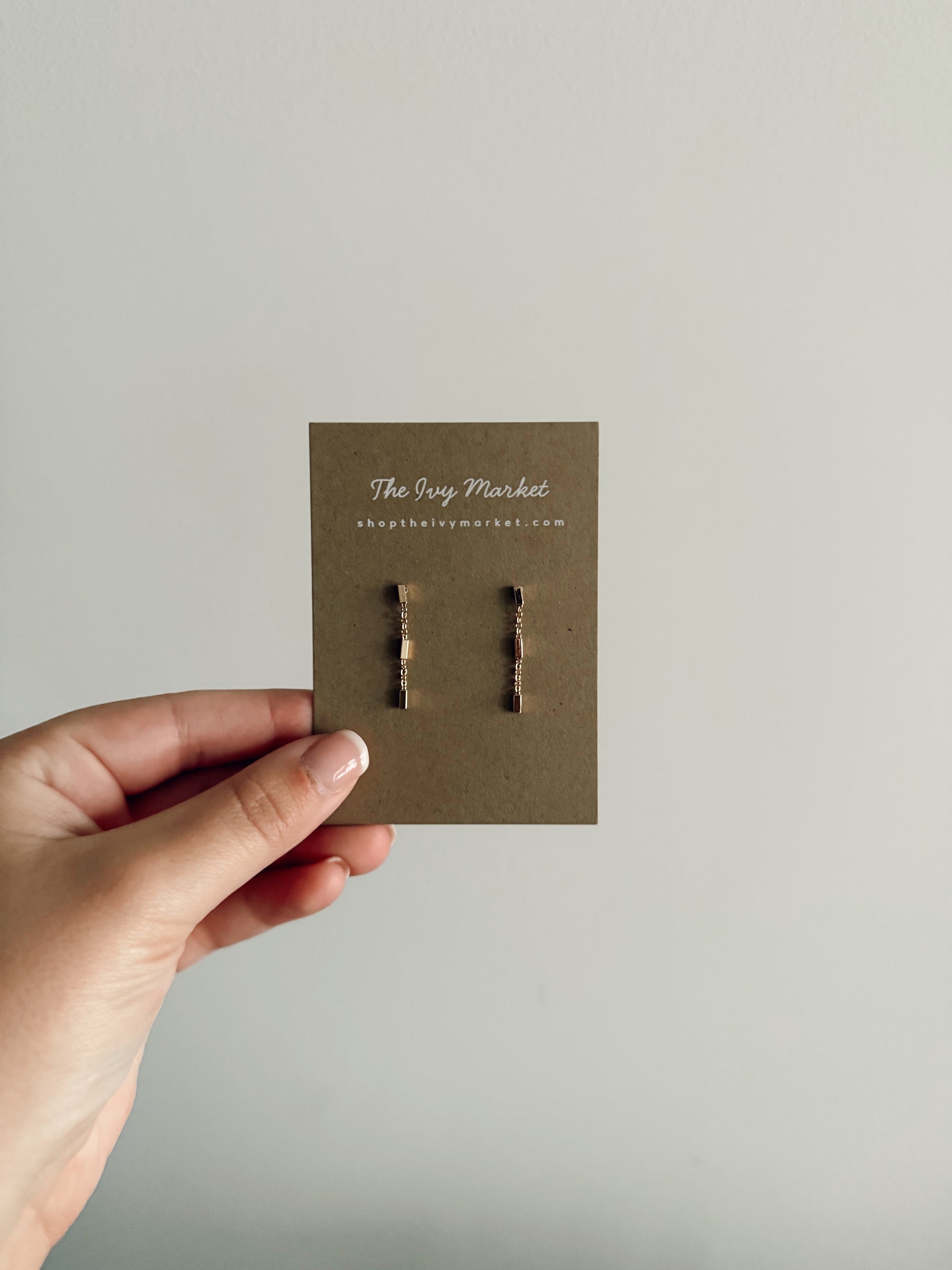 Mini Bar Stud Earrings