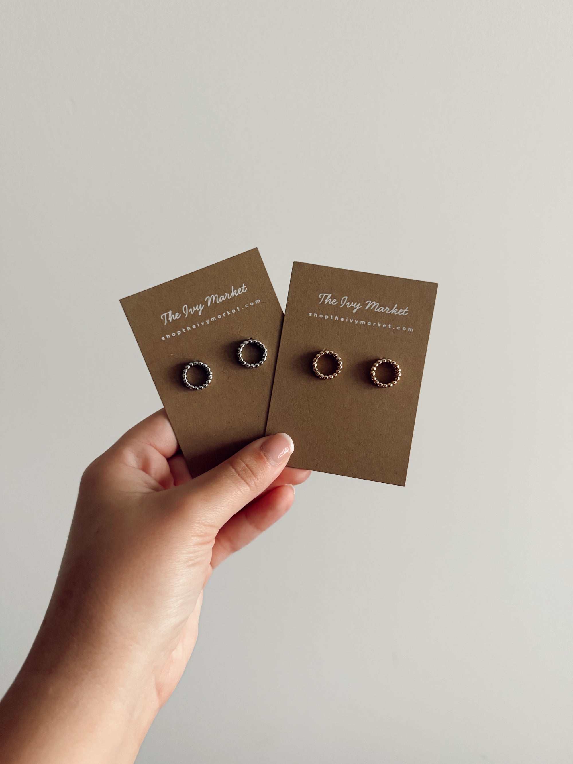 Mini Circle Stud Earrings