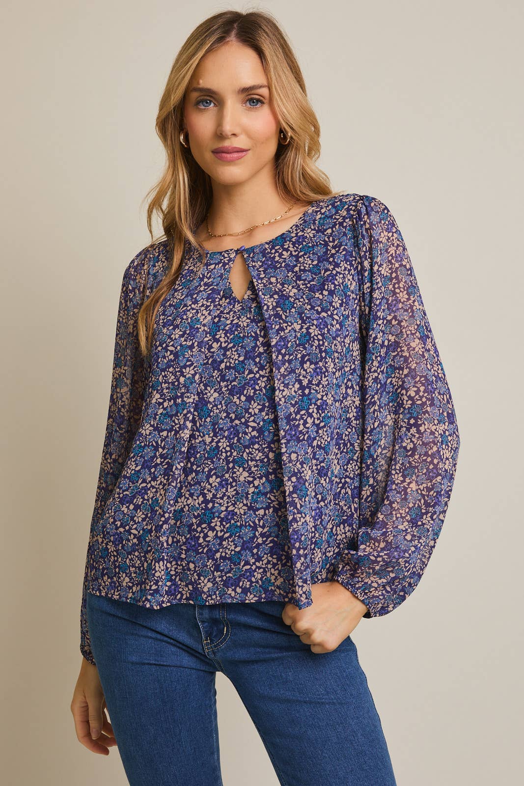 Autumn Meadow Floral Top