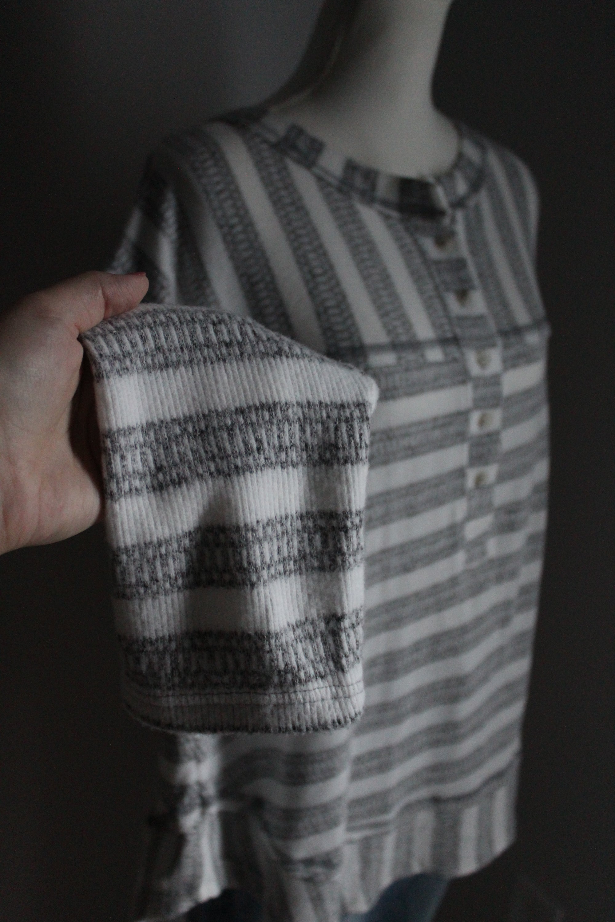 Sadie Raw Hem Striped Top