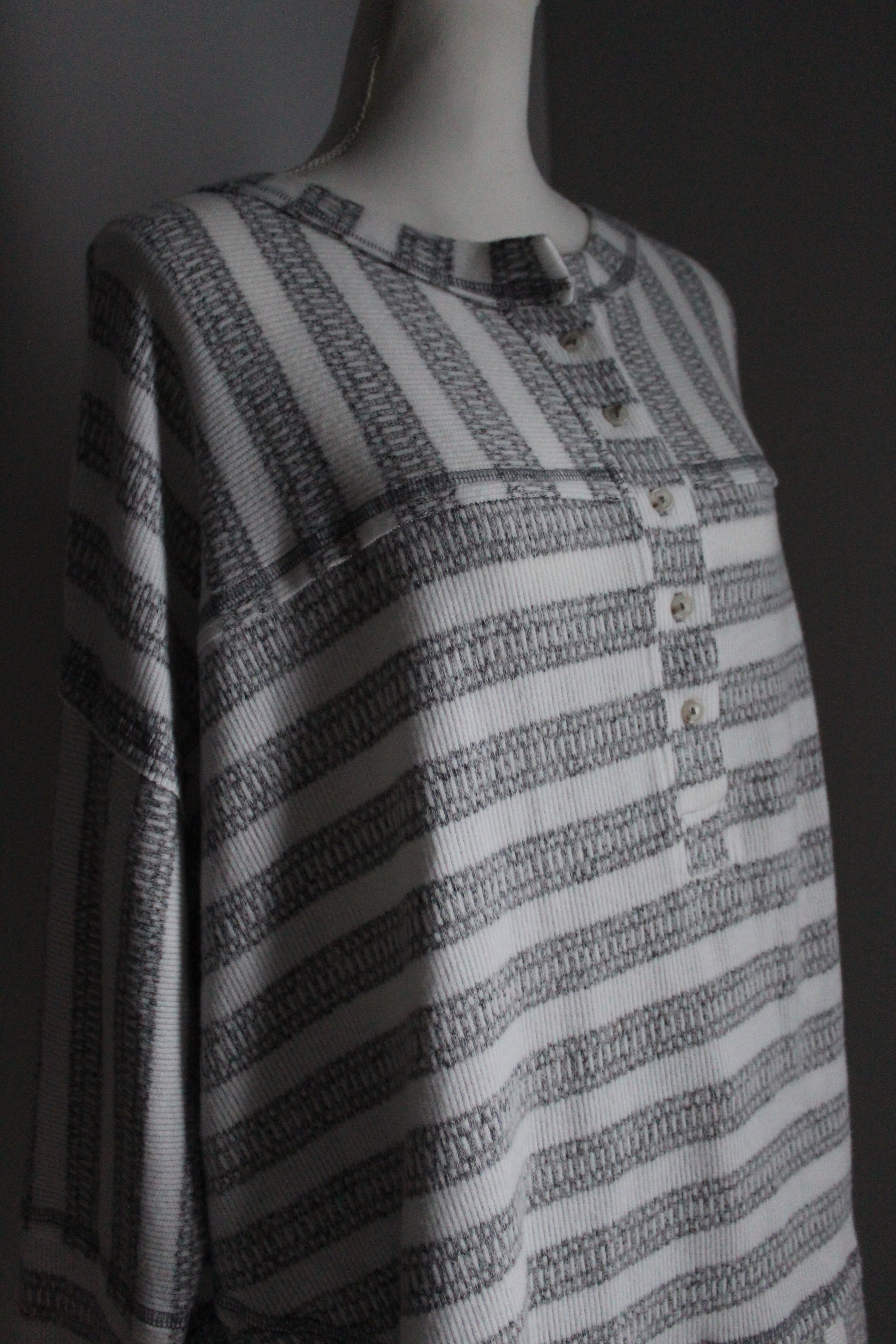 Sadie Raw Hem Striped Top